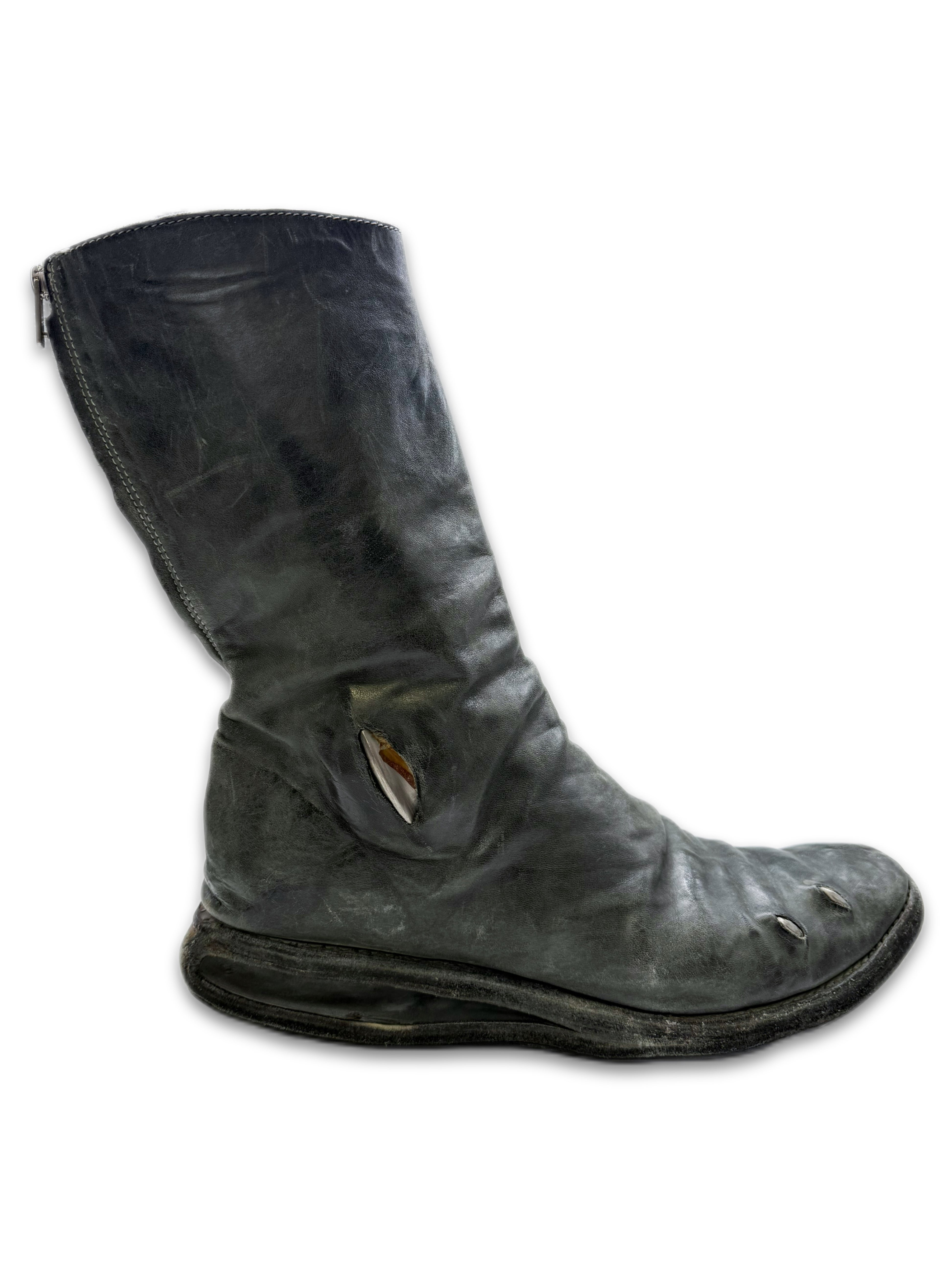 Carol Christian Poell ‘Prosthetic’ Col 19 Tornado Zip Leather Boots