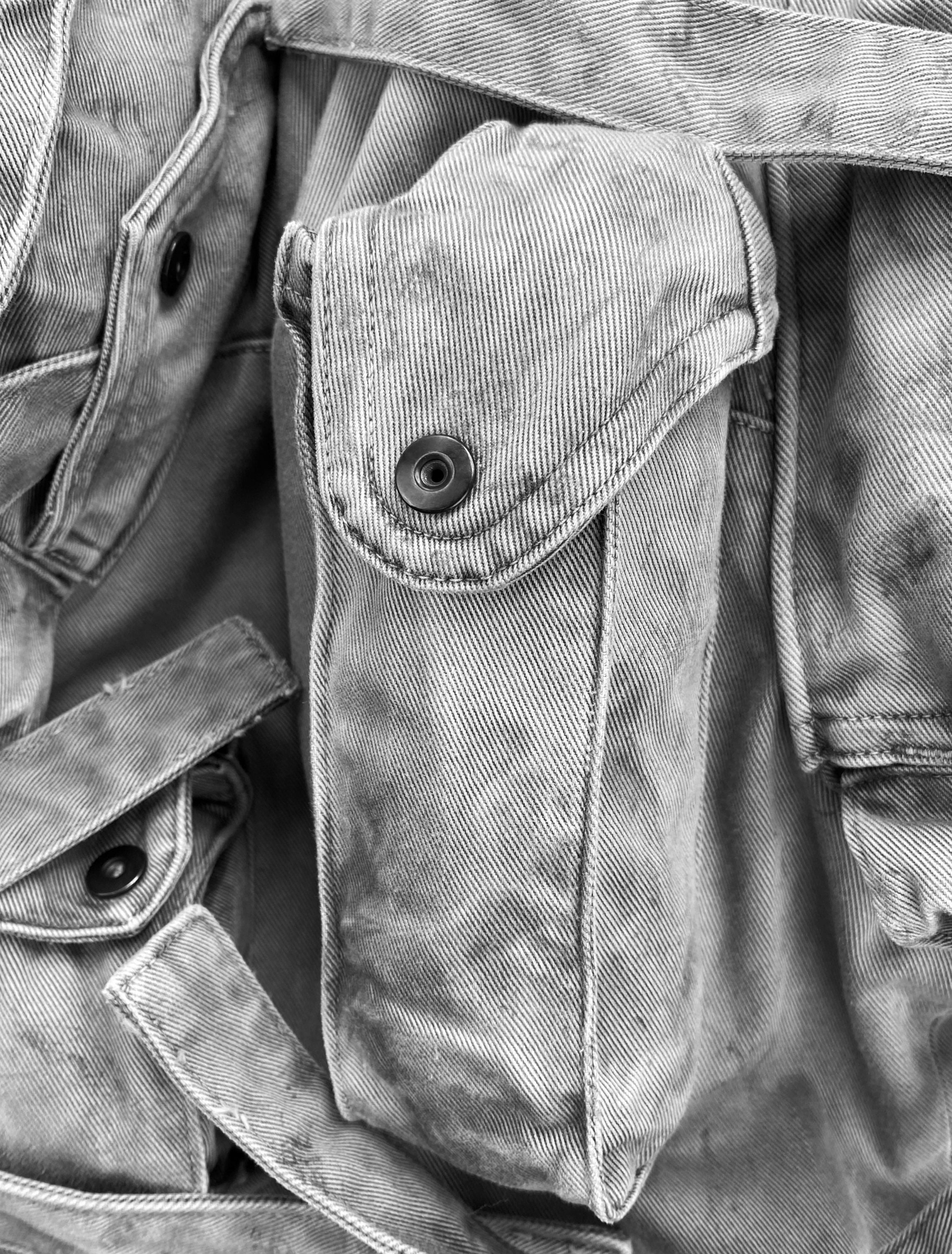 SS11 Julius Gas Mask Bondage Strap Washed Cargo Pants