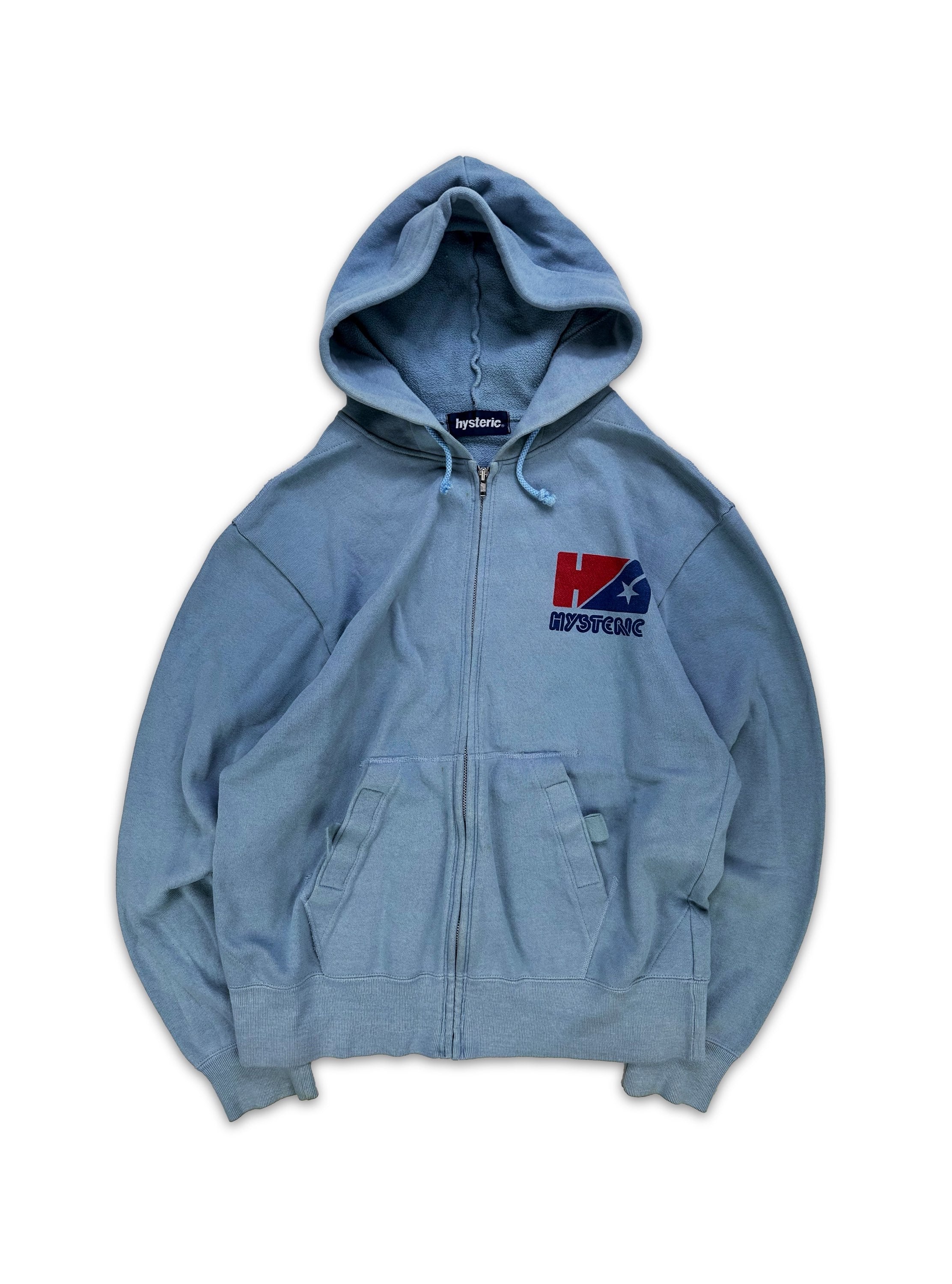 00s Hysteric Glamour ‘Split Logo’ Baby Blue Full Zip Hoodie