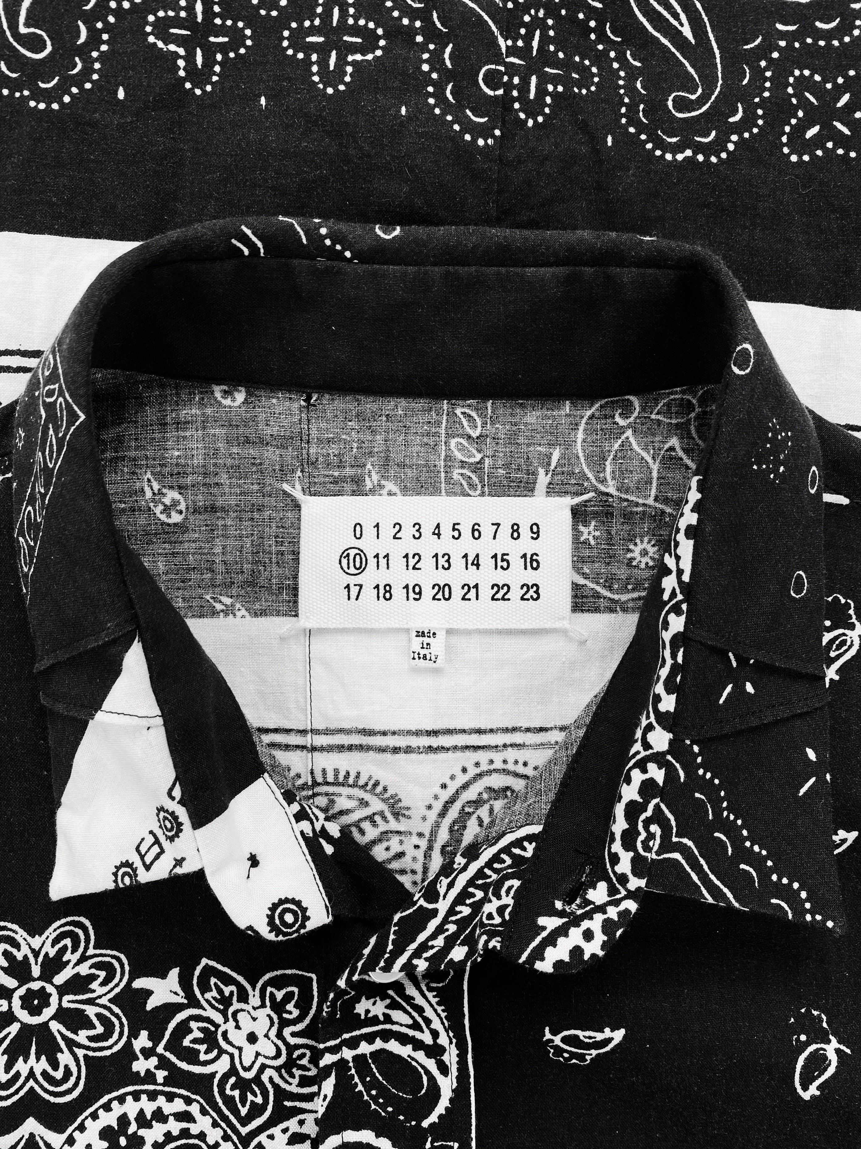 SS12 Maison Margiela Paisley Print Patchwork Button Up Shirt
