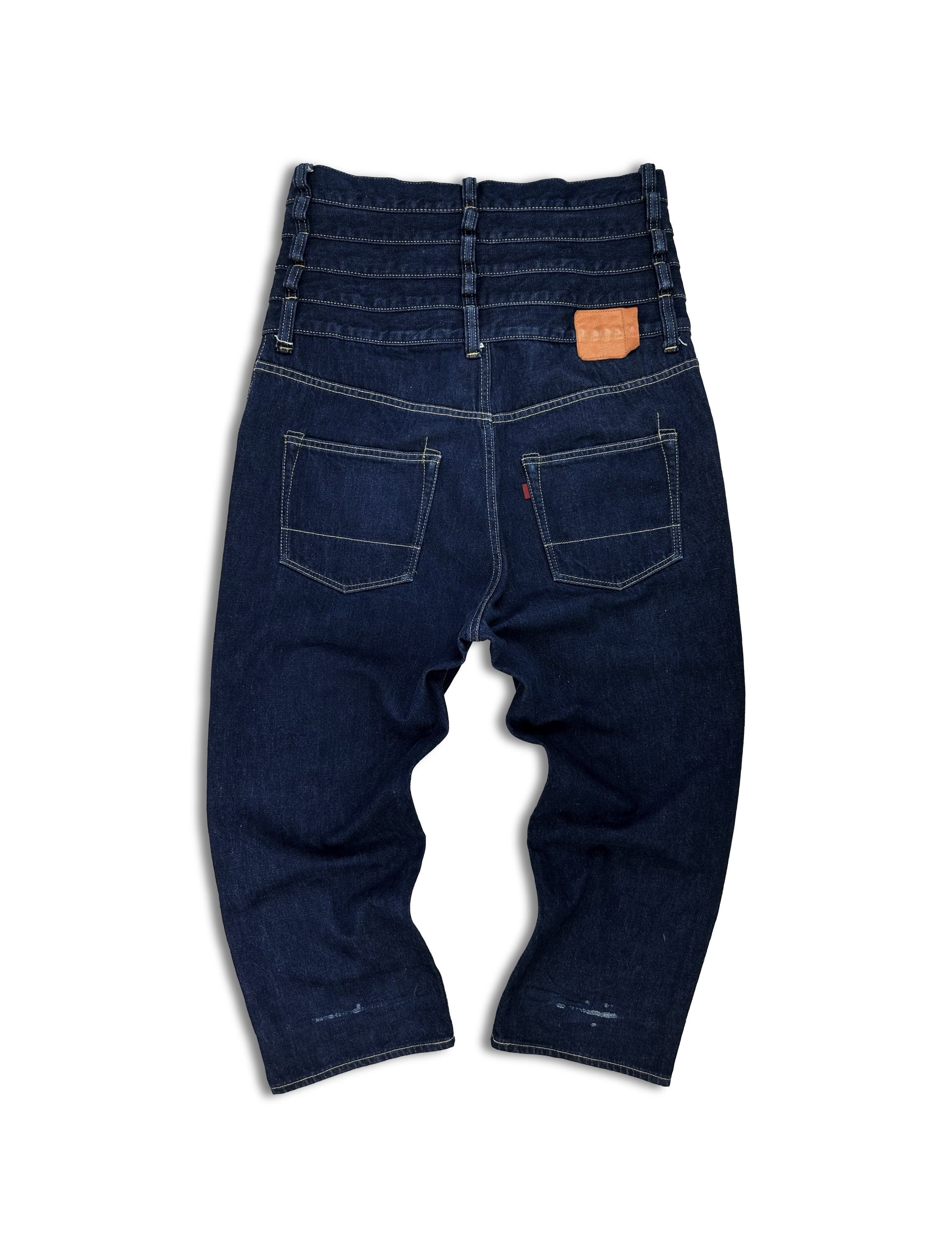 AW12 Ganryu ‘Quintuple Waistband’ Stacked Wide Cut Denim