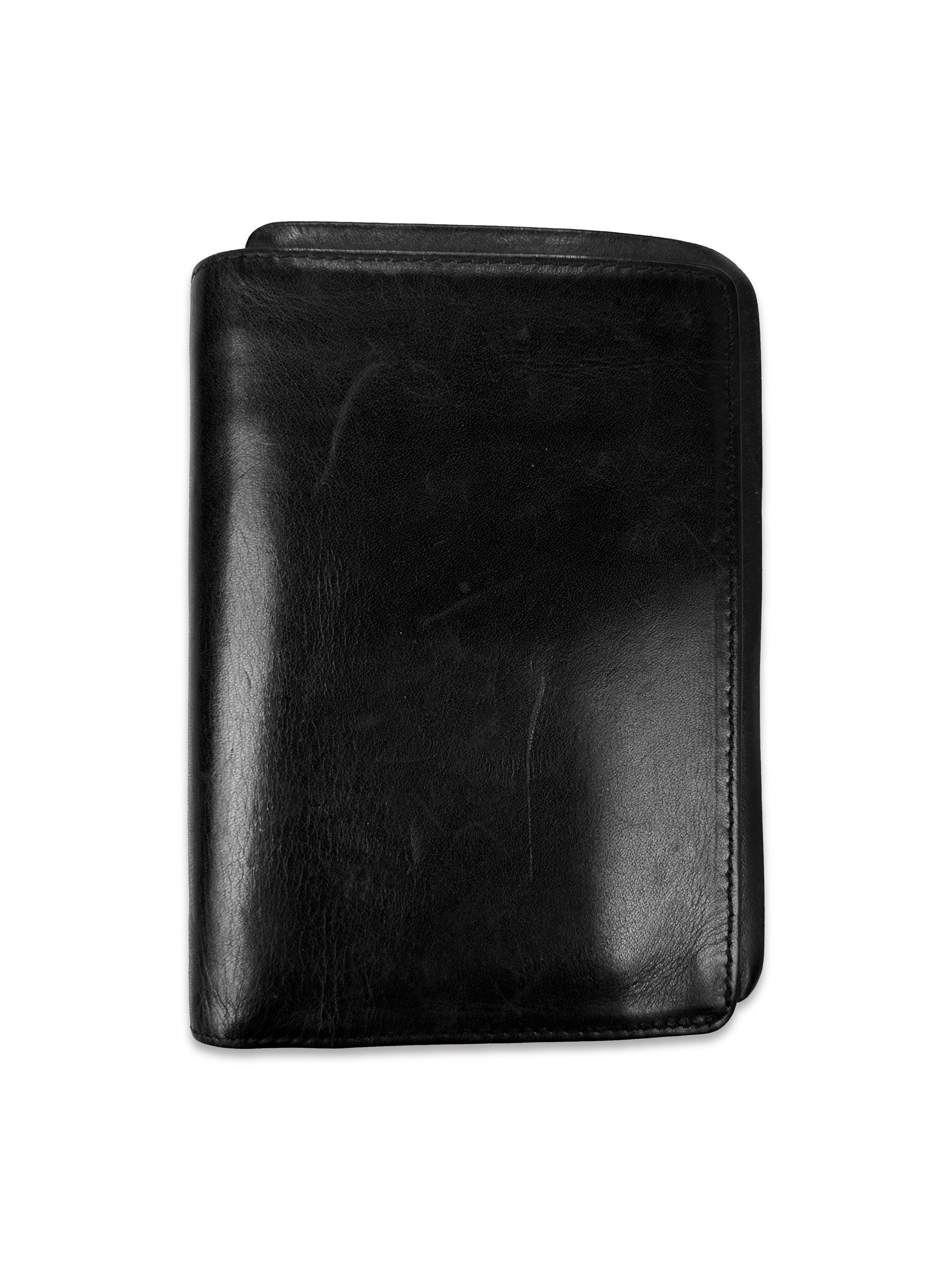 Maison Margiela Black Leather Embossed Bifold Wallet