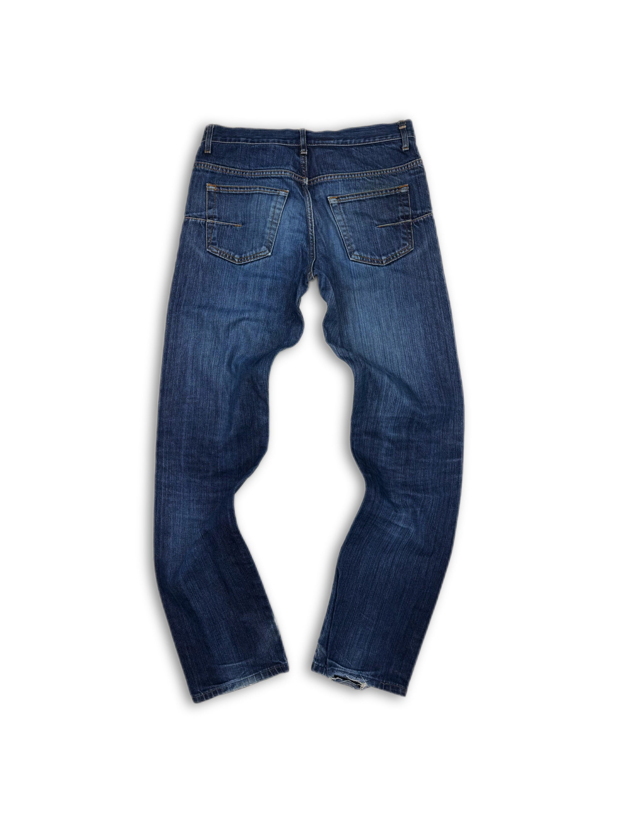 Dior Homme by Hedi Slimane Blue Washed Distressed Jeans