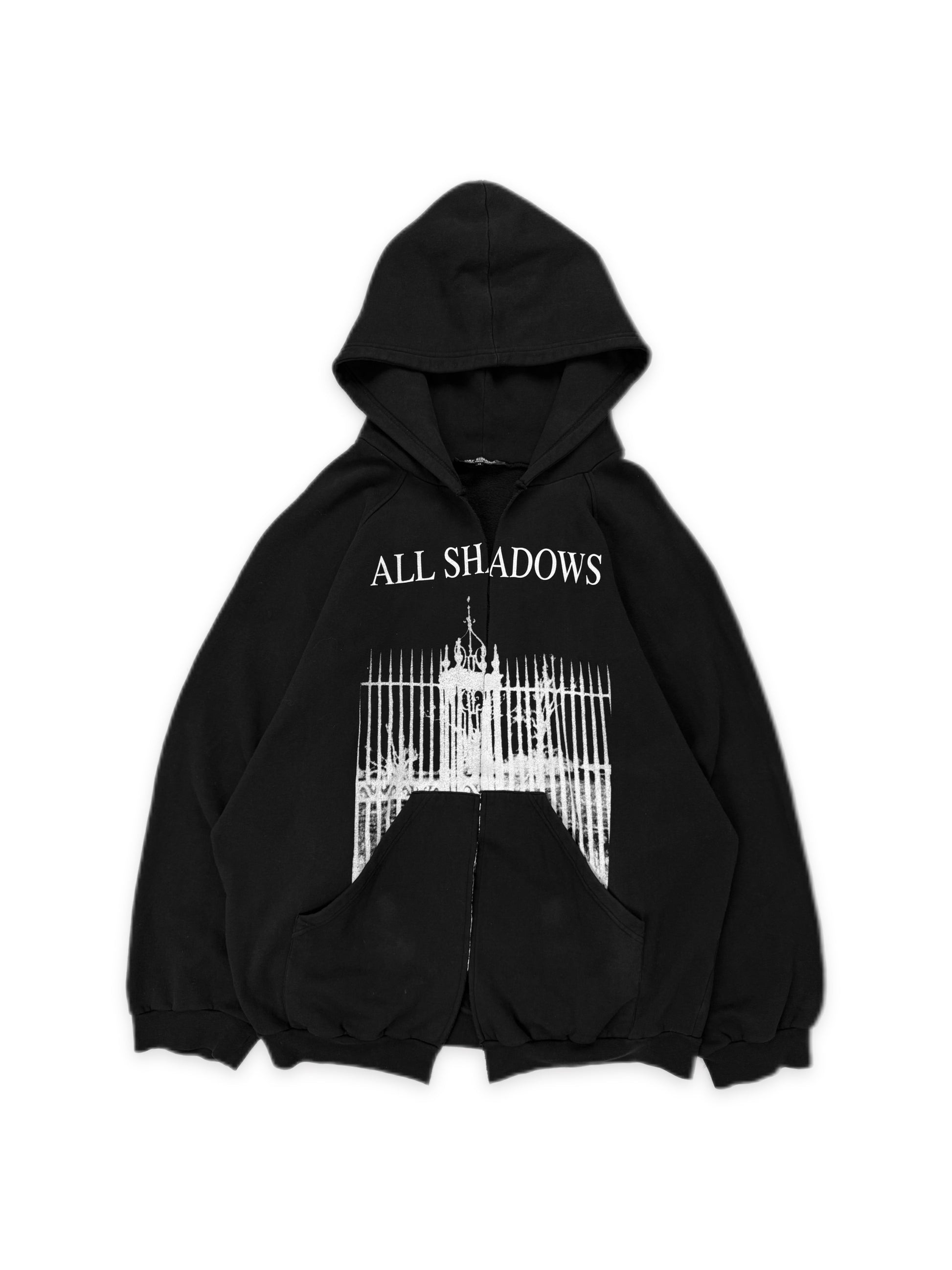 AW05 Raf Simons ‘All Shadows’ Oversized Black Graphic Hoodie