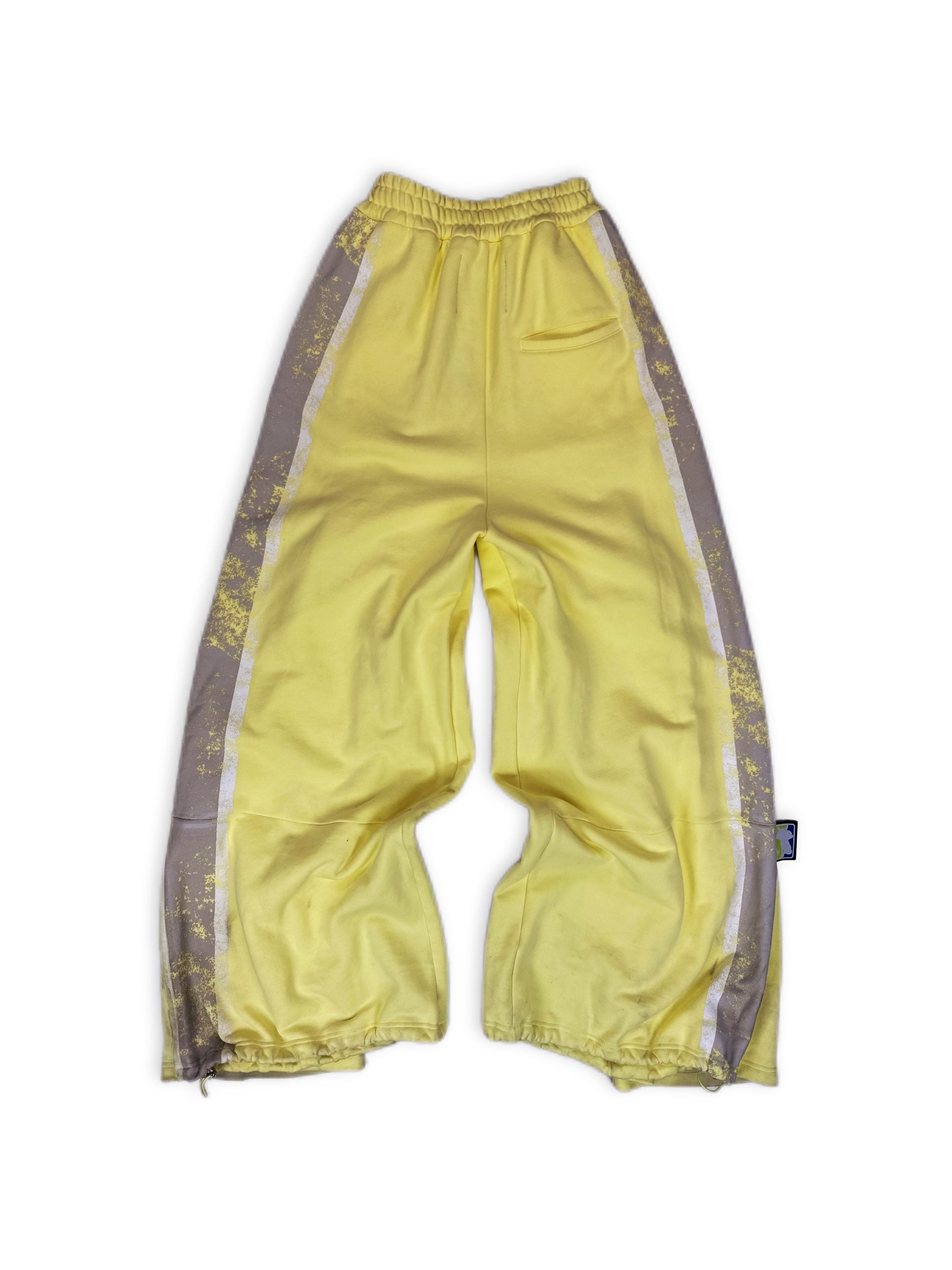 Anonymous Club Yellow Striped Super Baggy Elasticated Sweat Pants
