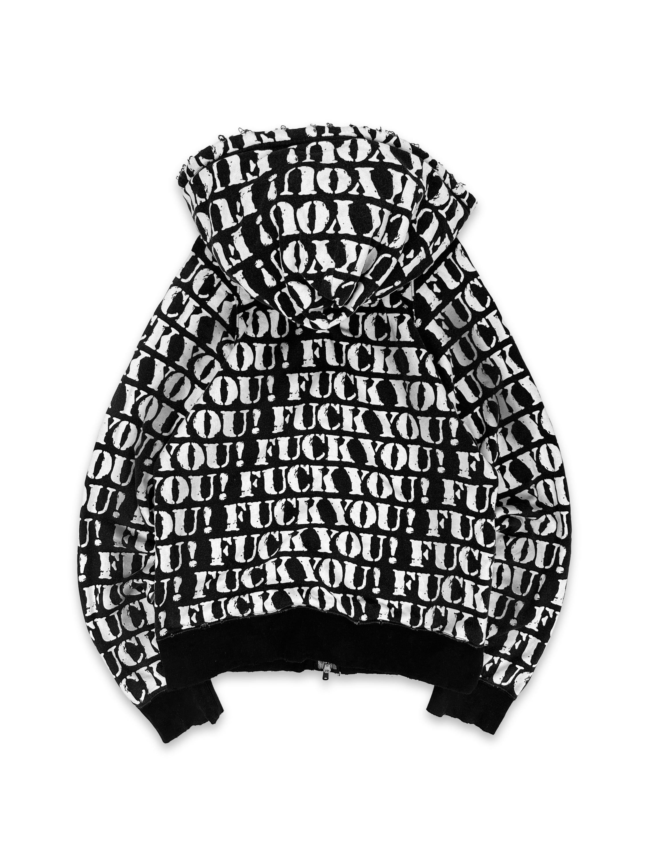 SS06 Number (N)ine ‘Fuck You!’ Zip-up Slogan Hoodie