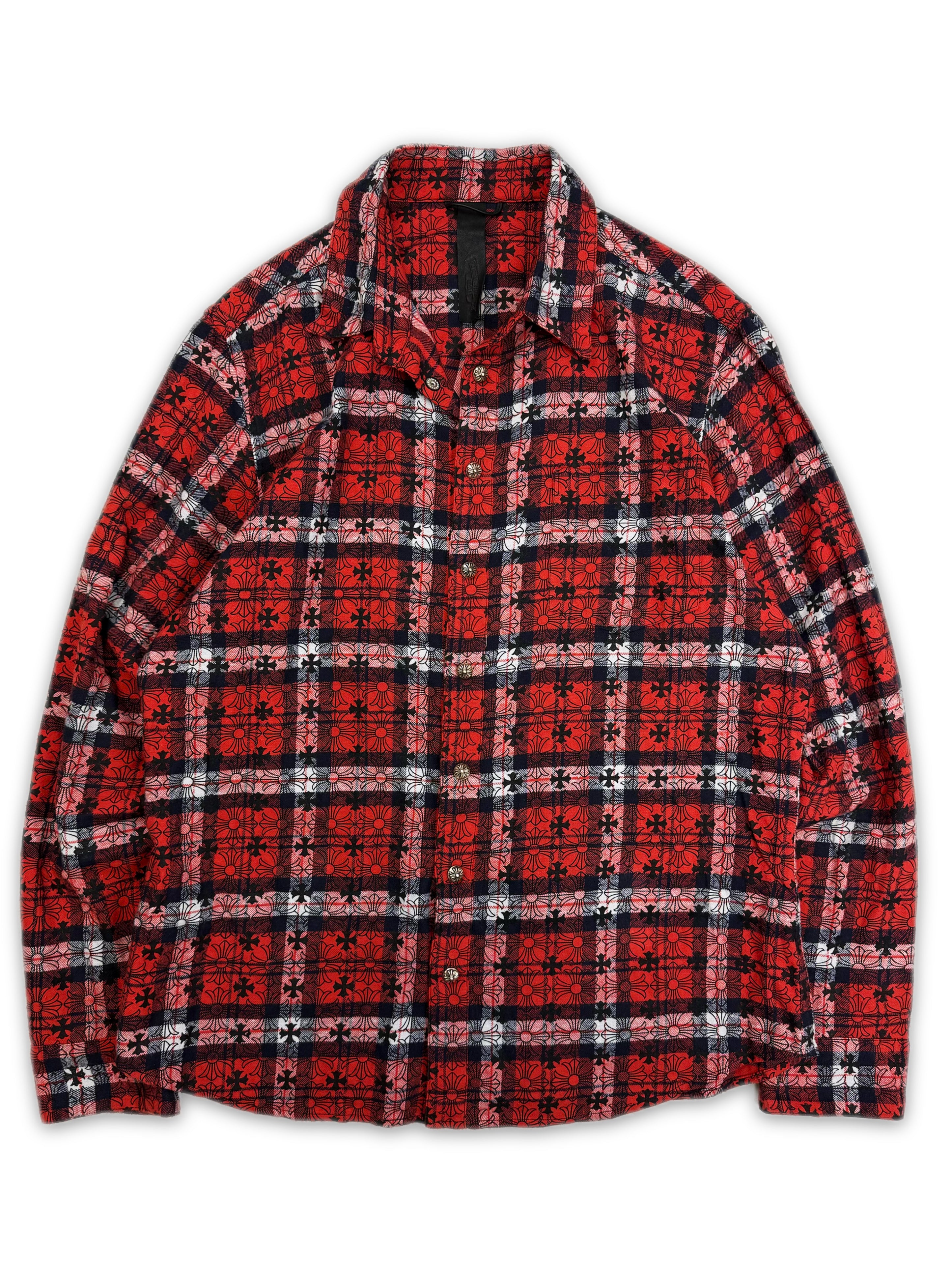 Chrome Hearts ‘Loose Ends’ Red Cross Patch Monogram Flannel
