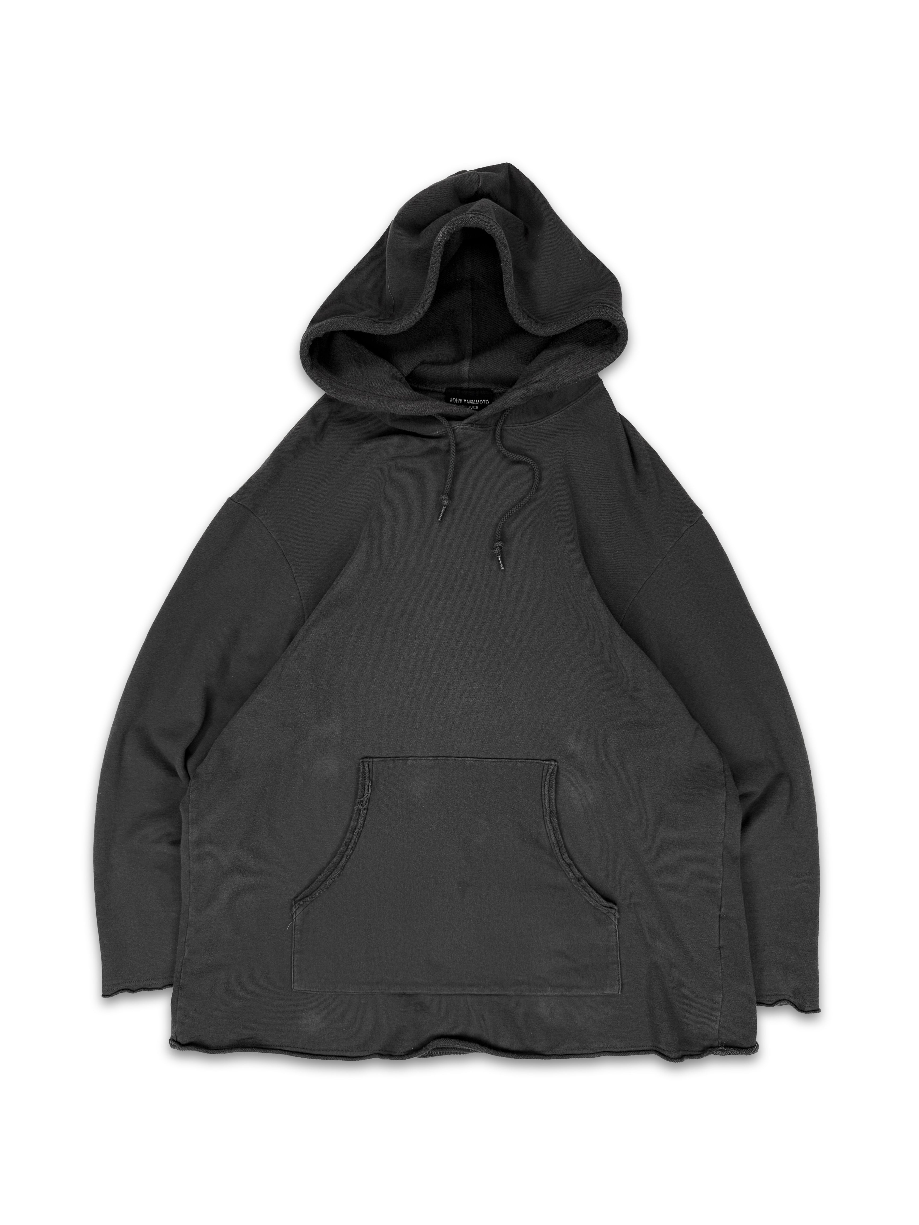 Yohji Yamamoto Produce Slate Grey Back Graphic Hoodie