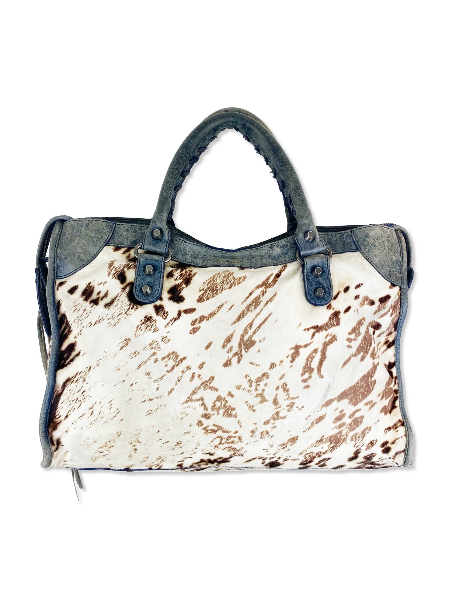 Balenciaga 10th Anniverary Cow Hide Full Size City Bag