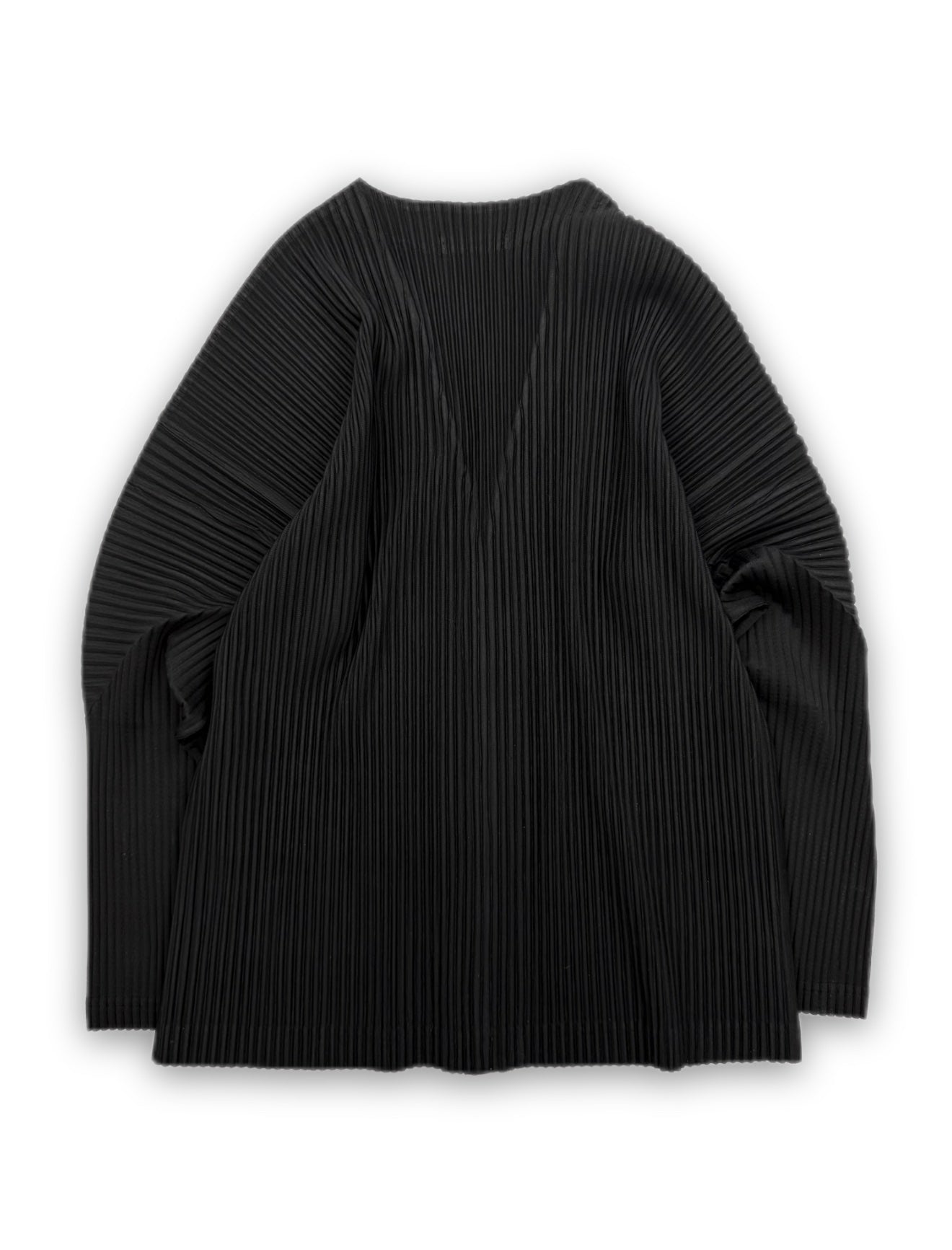 Issey Miyake Homme Plisse Black Pleated Cardigan