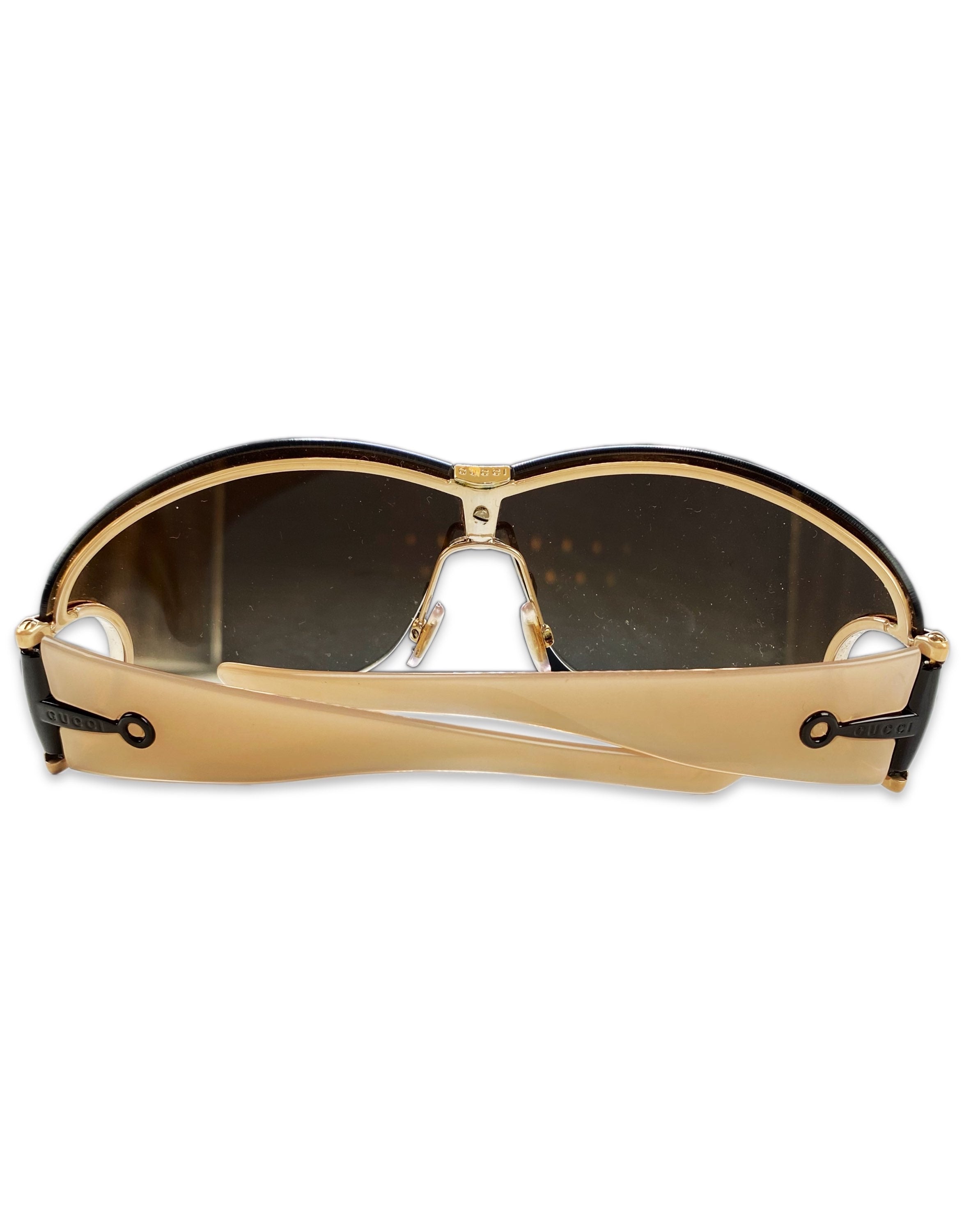 Gucci Horse Bit Gradient Logo Rounded Lens Sunglasses