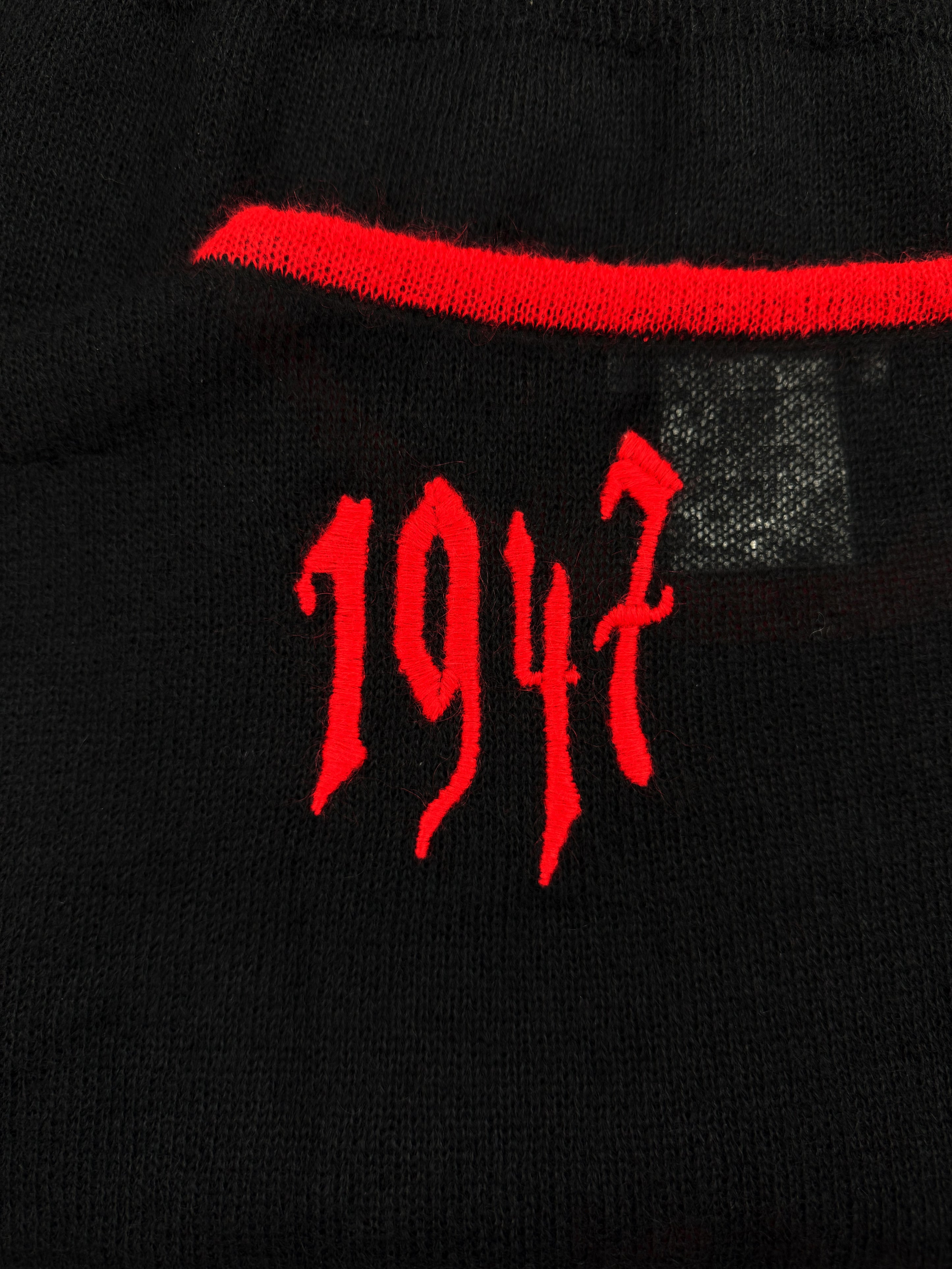 SS02 Dior ‘Christian Dior’ Gothic 1947 Mohair Black Knit Sweater