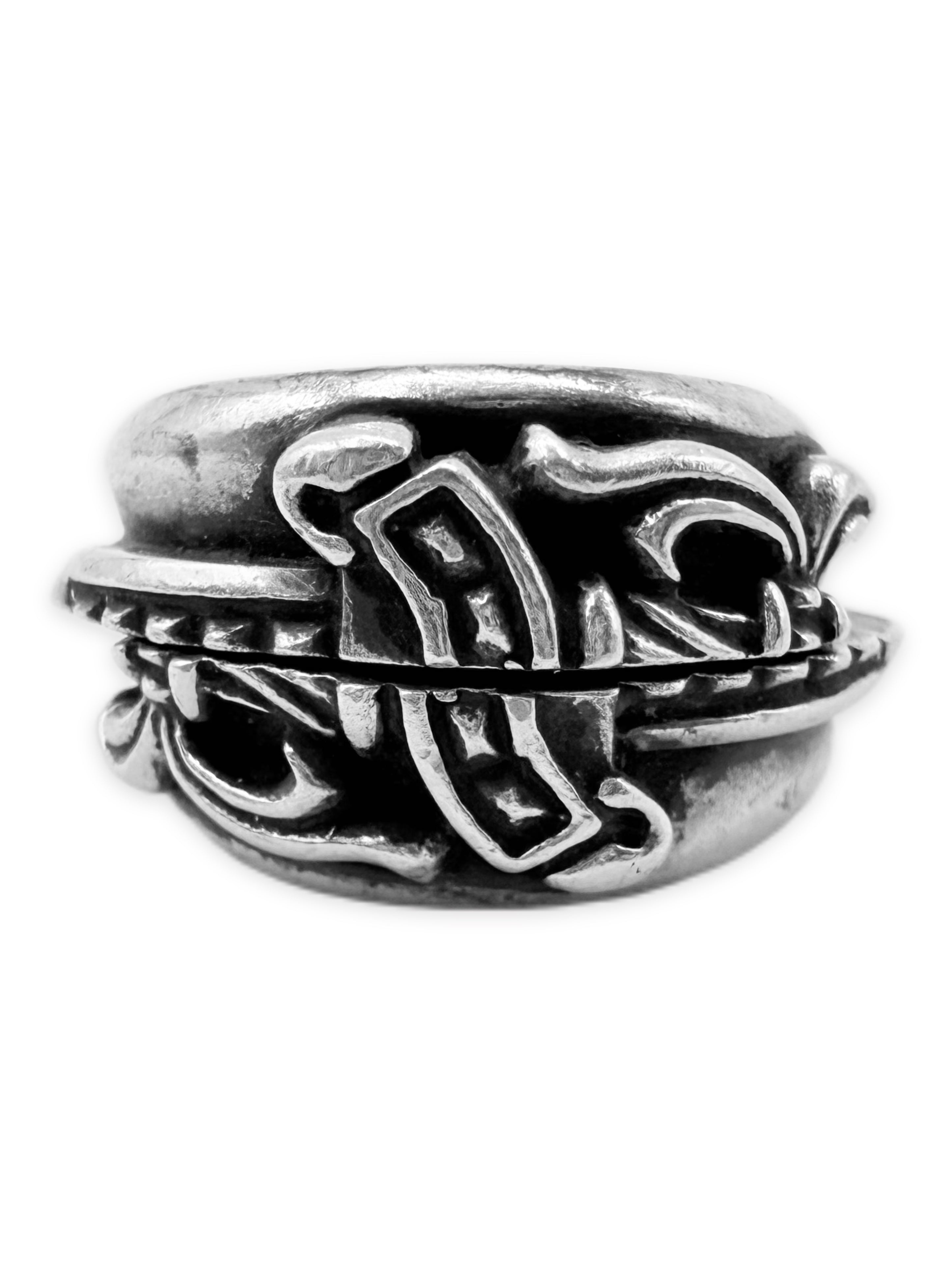 Chrome Hearts Half Split Dagger .925 Silver Ring Set