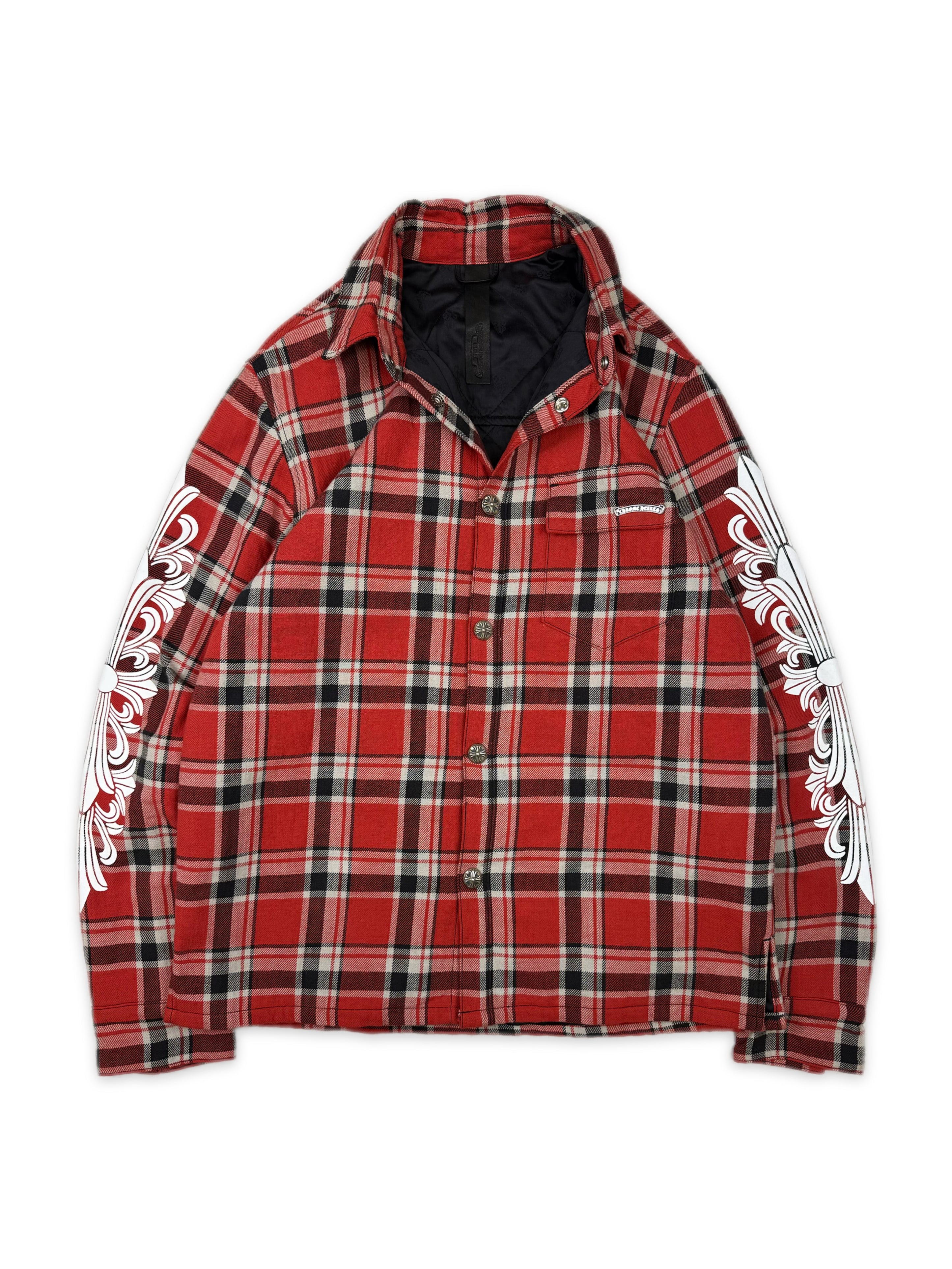 Chrome Hearts Workdog Red Checkered Pocket Padded Work Jacket