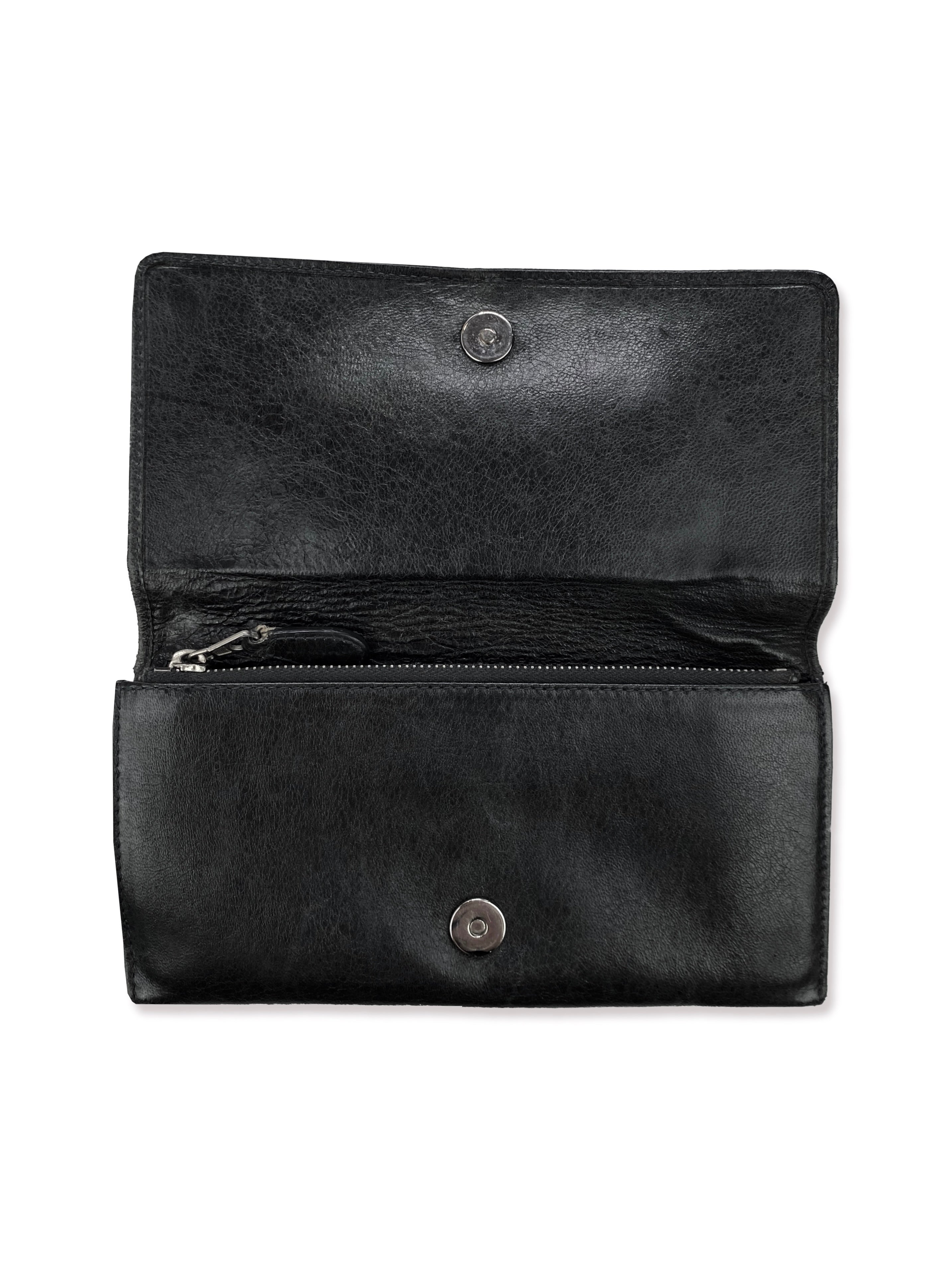 Balenciaga Black Leather “City” Wallet