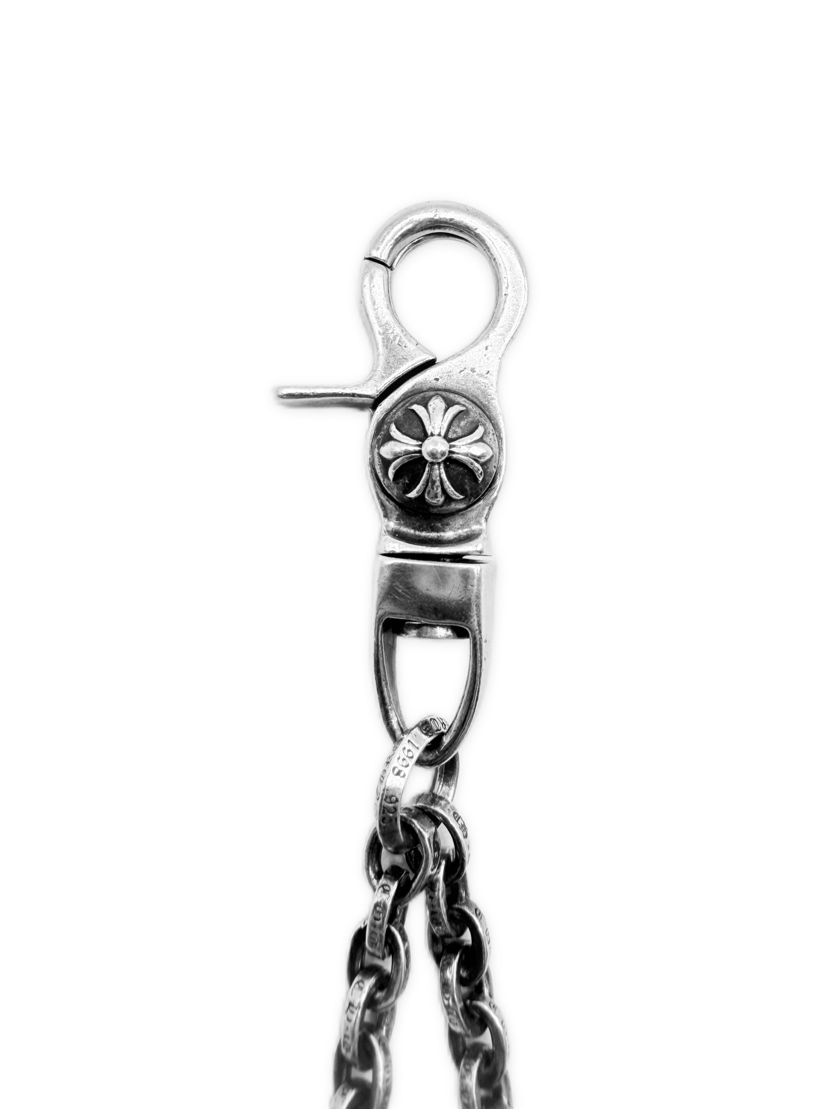 Chrome Hearts Dice Lobster Clasp .925 Silver Paper Chain Keychain