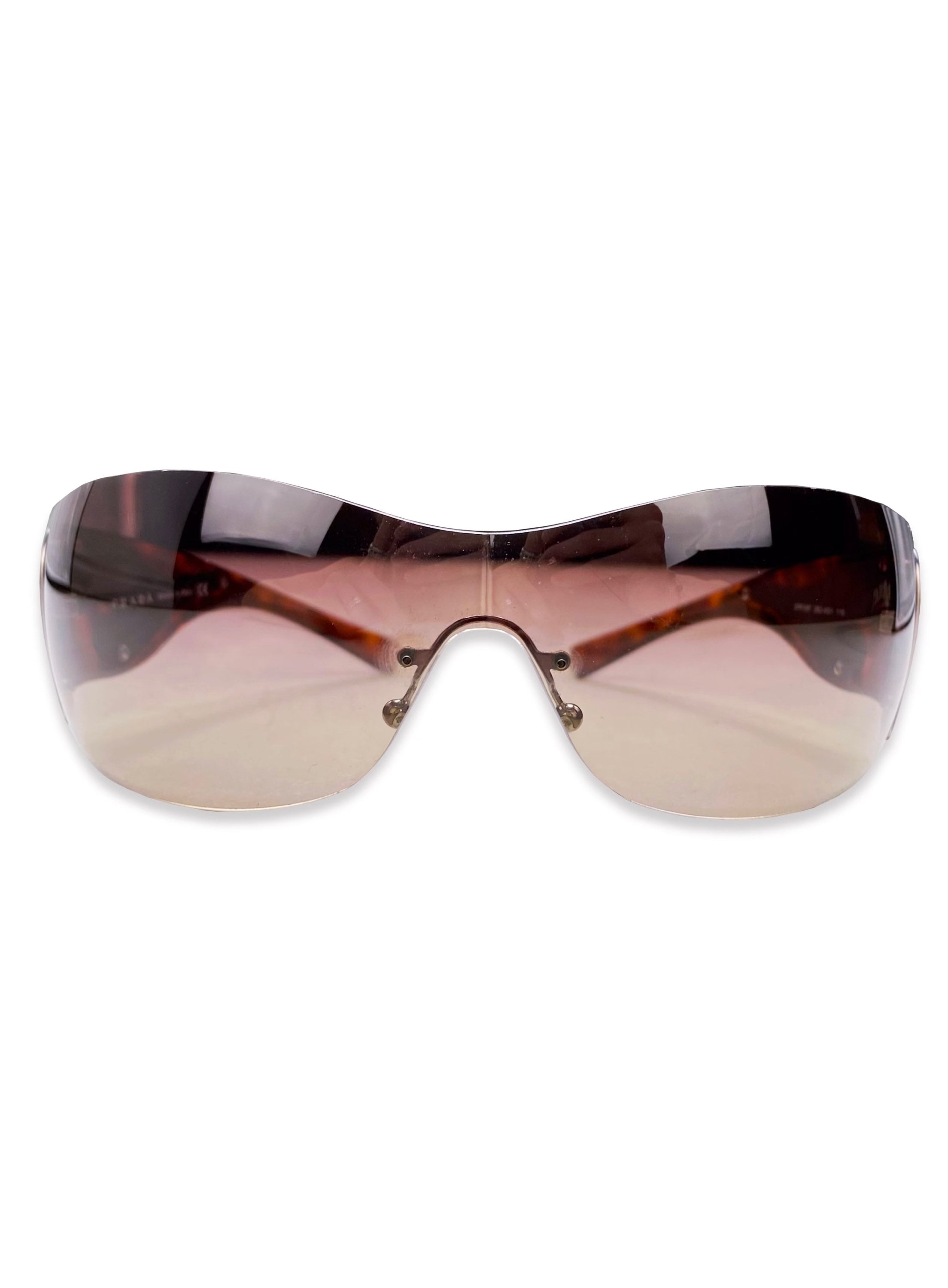 Prada Metallic Flame Emblem Rose Tint Incognito Sunglases