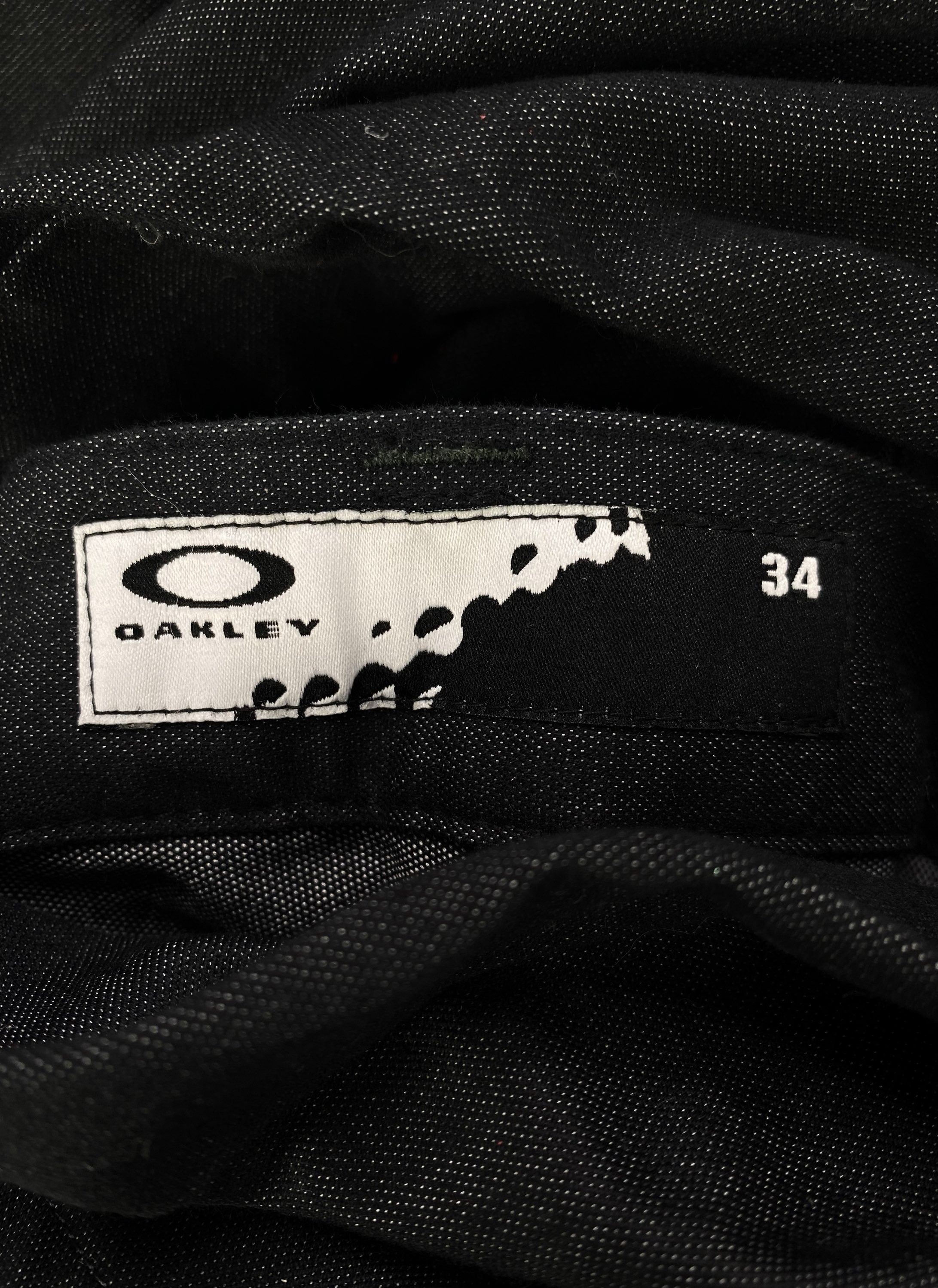 00s Oakley Spellout Heavyweight Ash Wash Embroidered Cargo Pants