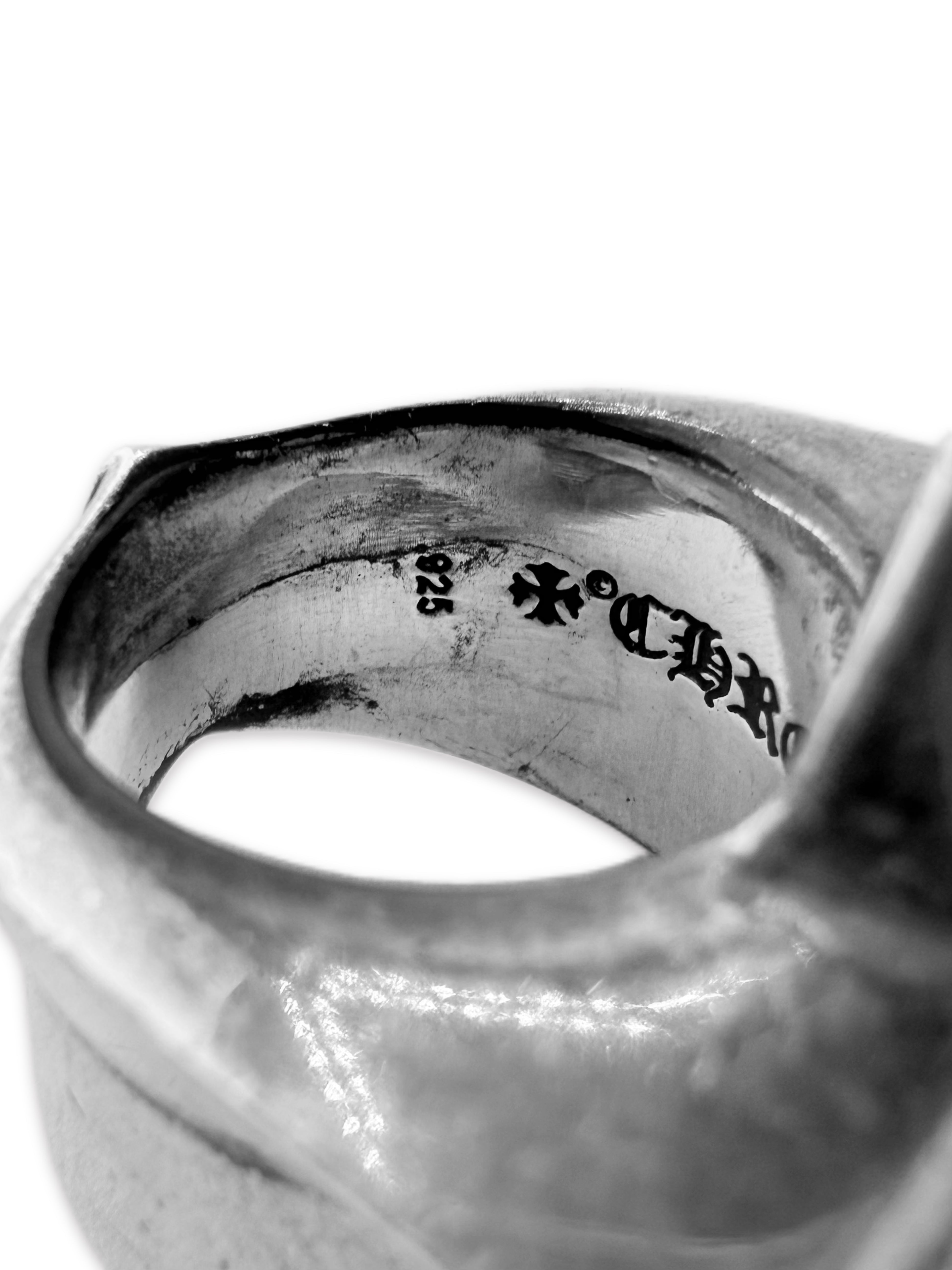 Chrome Hearts ‘5 Point Star’ .925 Silver XL Etched Ring