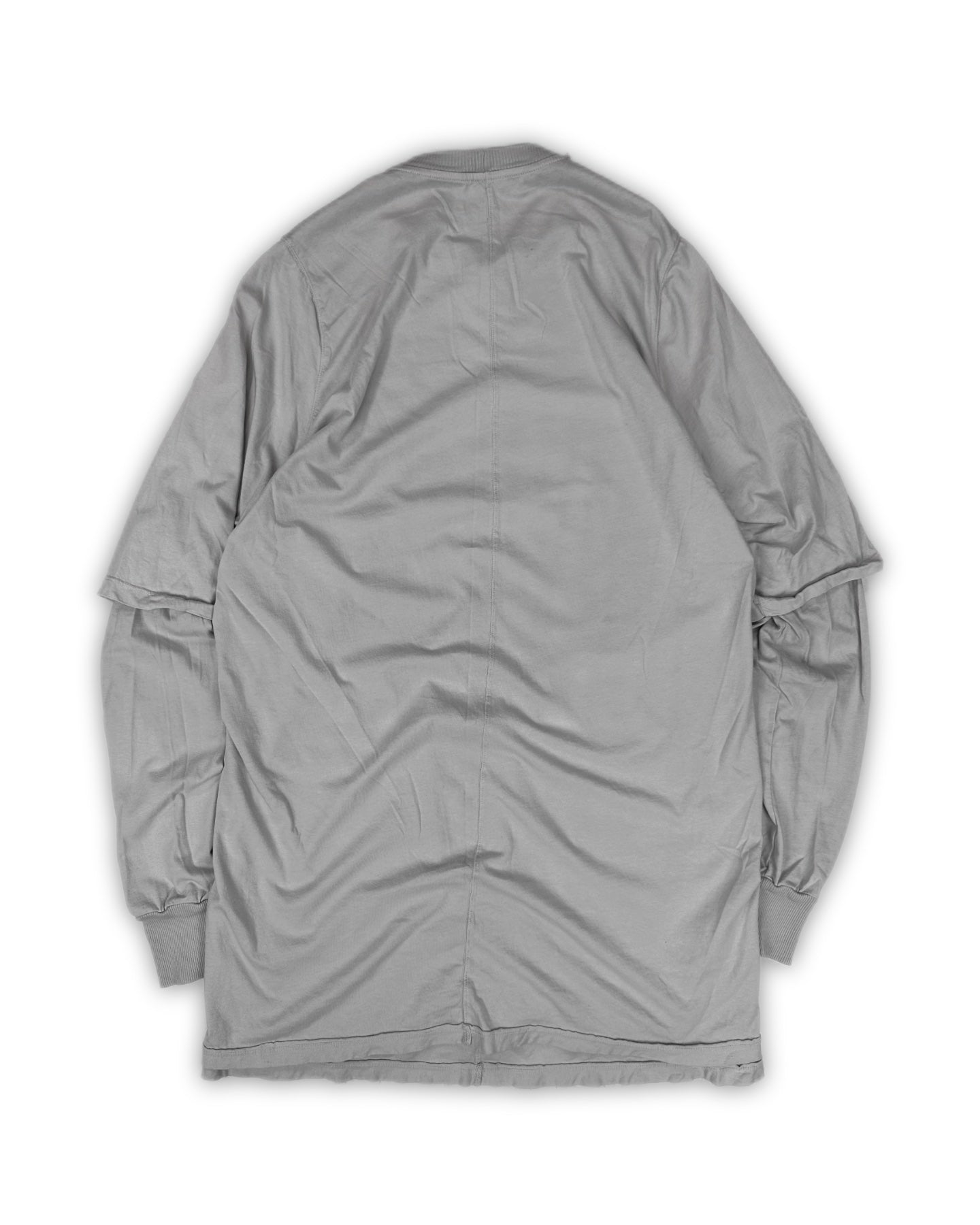 Rick Owens ‘Hustler’ Grey Layered Long Sleeve Shirt