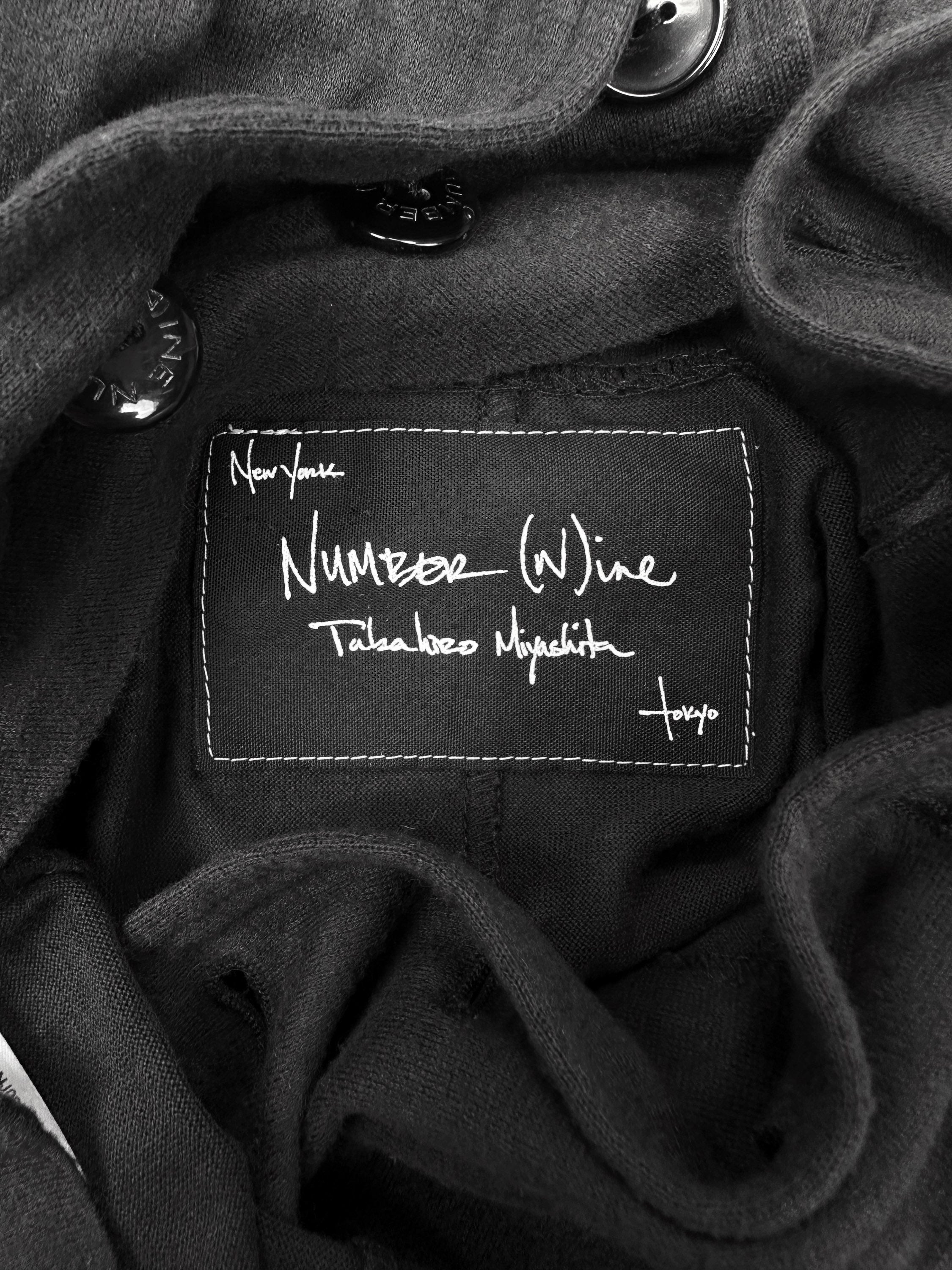 00s Number (N)ine ‘Poem’ Black Western Sleeveless Vest