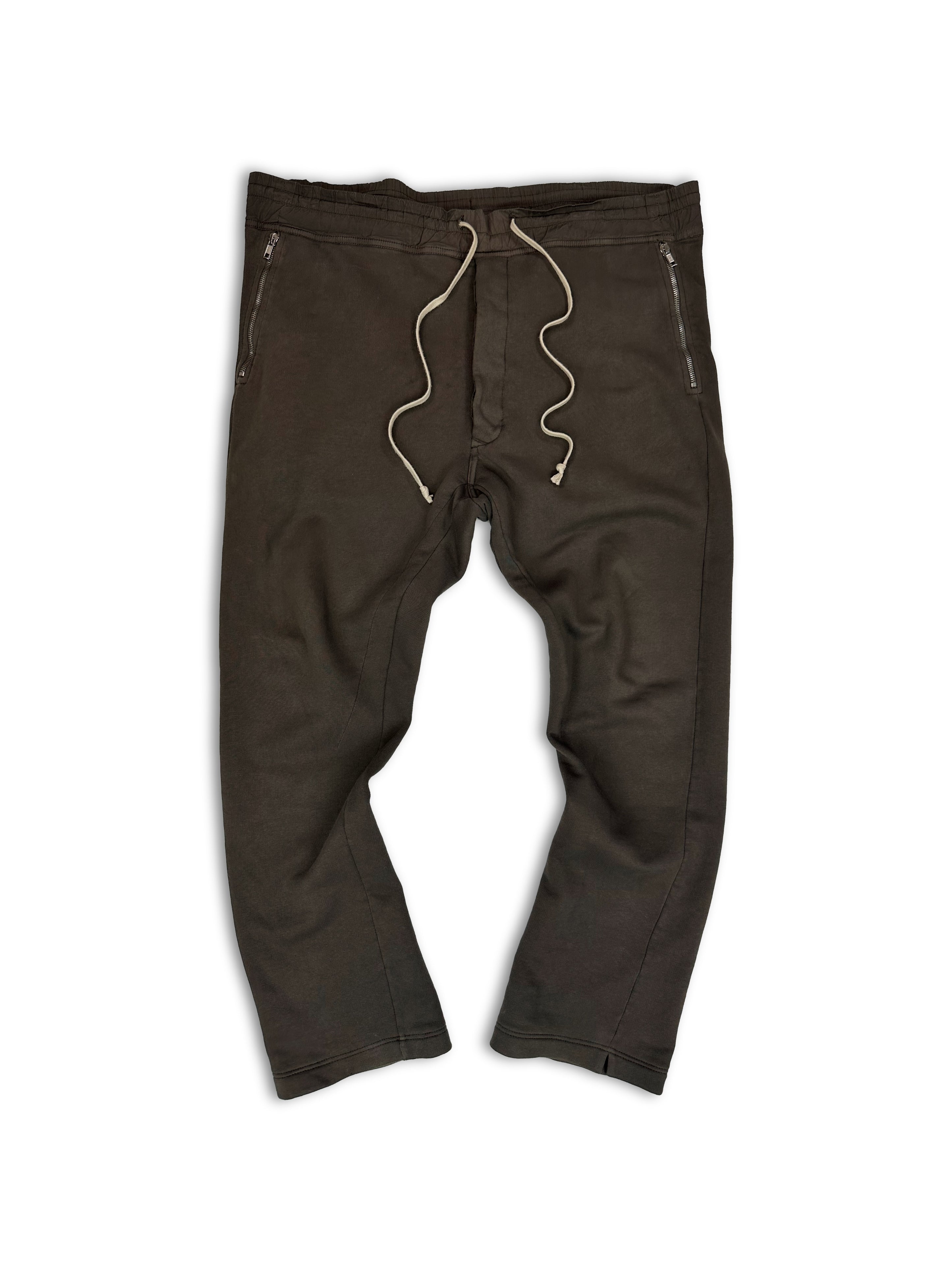 Rick Owens ‘Berlin’ Dark Dust Multi-Zip Drawstring Heavyweight Sweat Pants