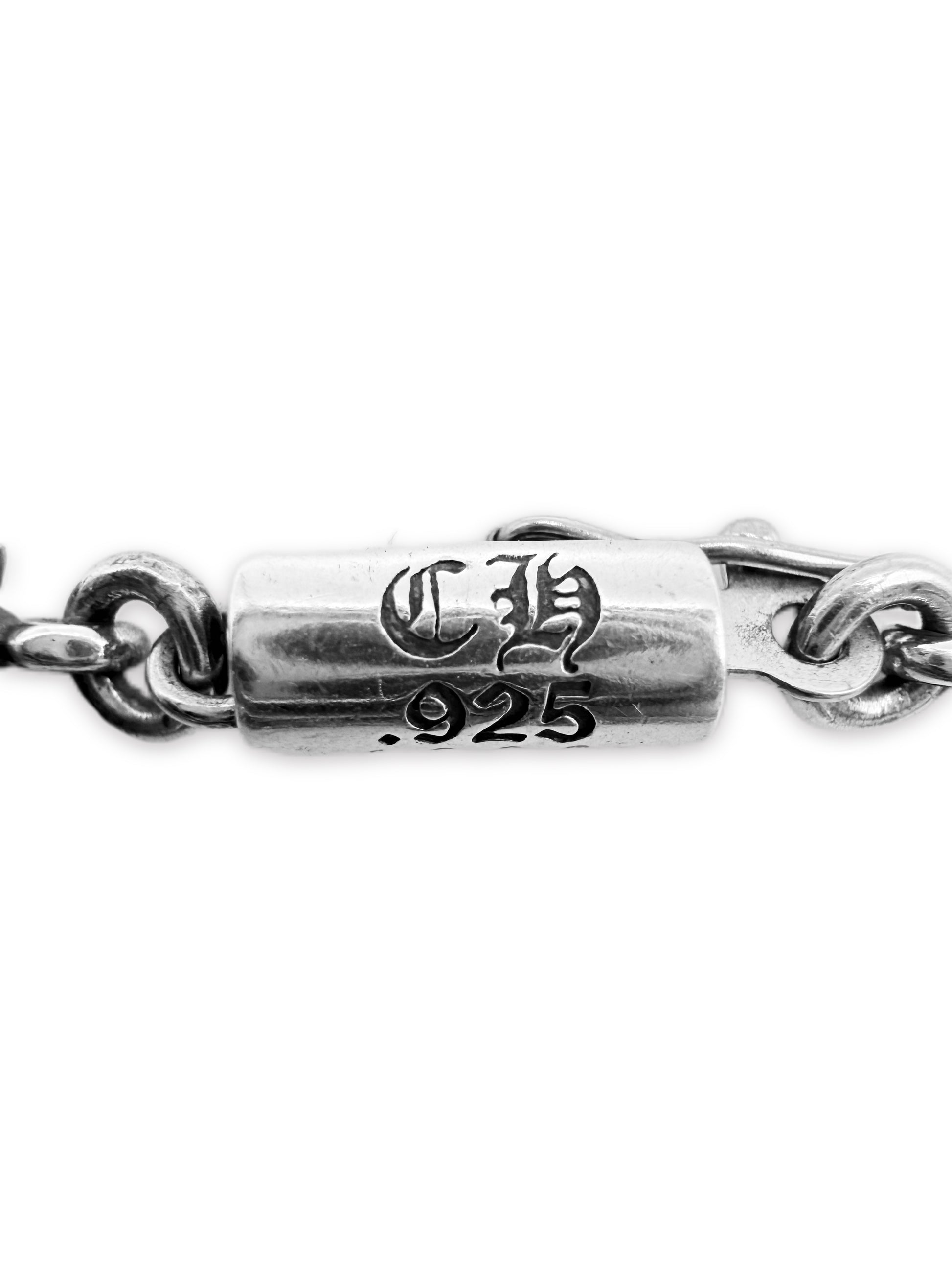 Chrome Hearts Diamond Factory Set Tiny E .925 Silver 10 Link Bracelet