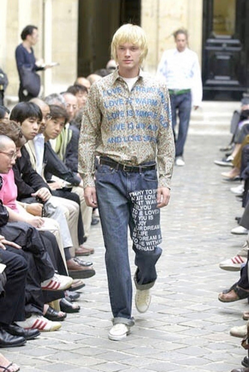 SS02 Junya Watanabe “Eternal Love” Poem Indigo Washed Denim