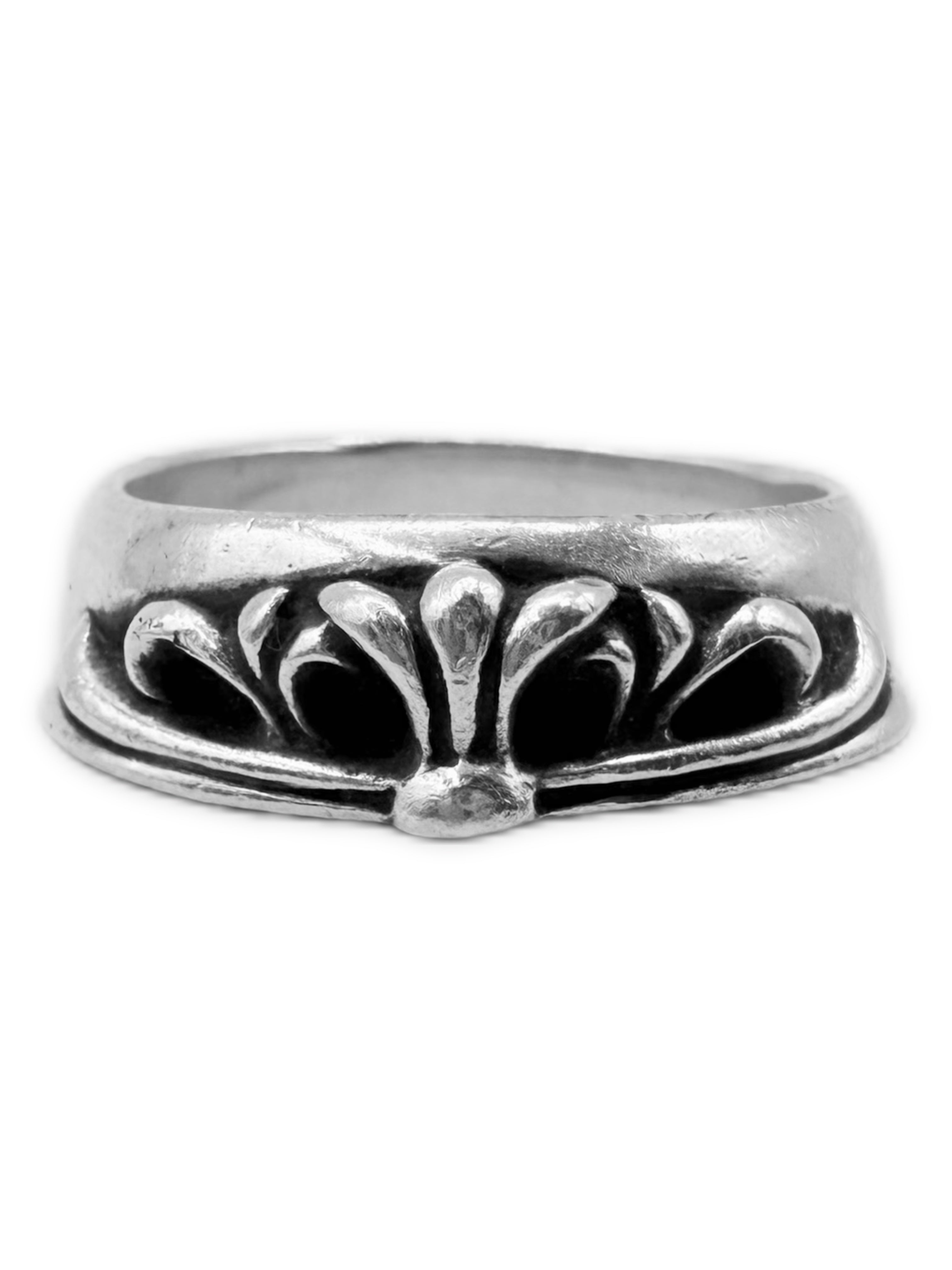 Chrome Hearts Half Floral Split .925 Silver Ring
