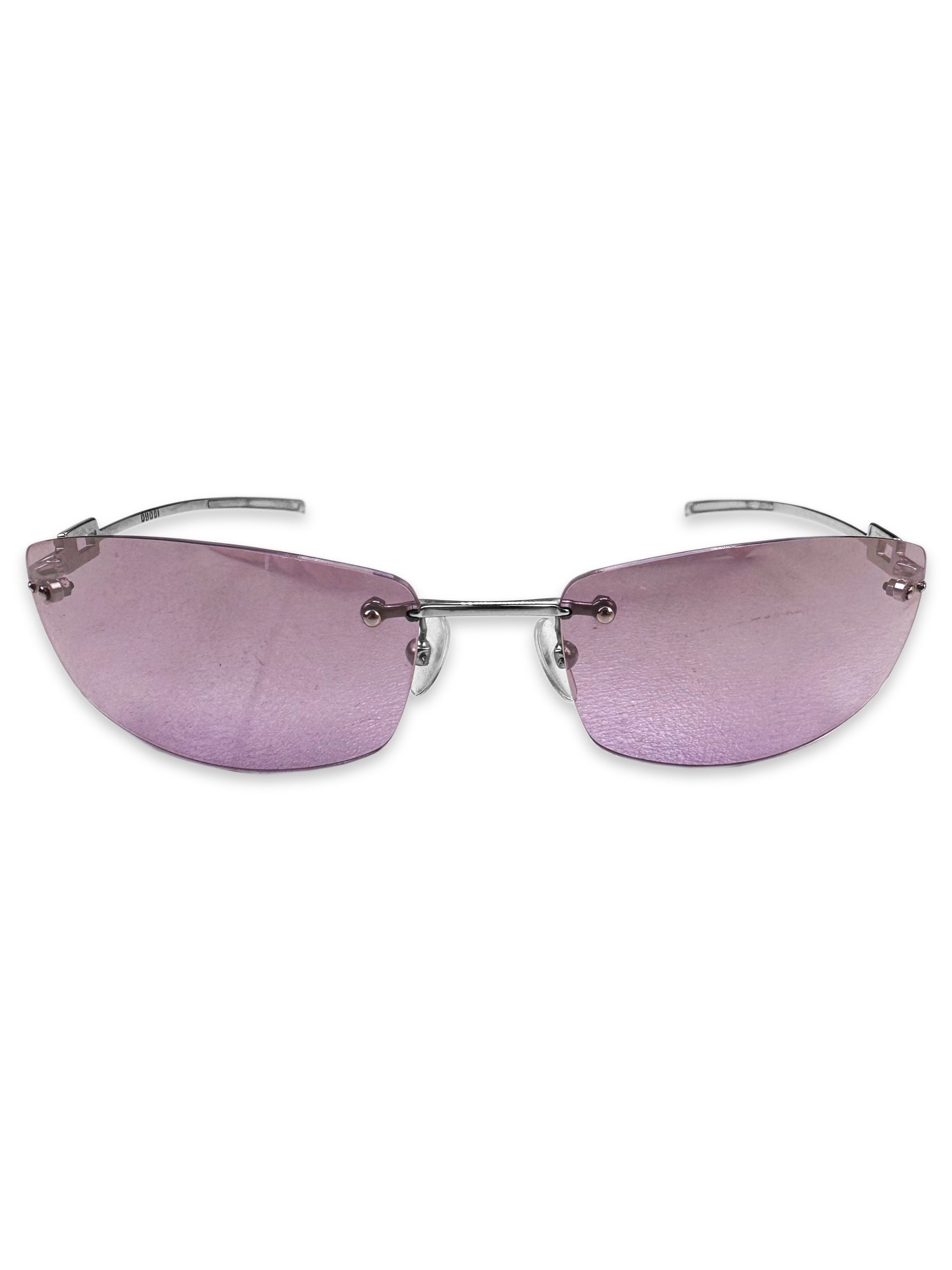 00s Gucci Rose Tint Swarovski Crystal ‘G’ Logo Sunglasses