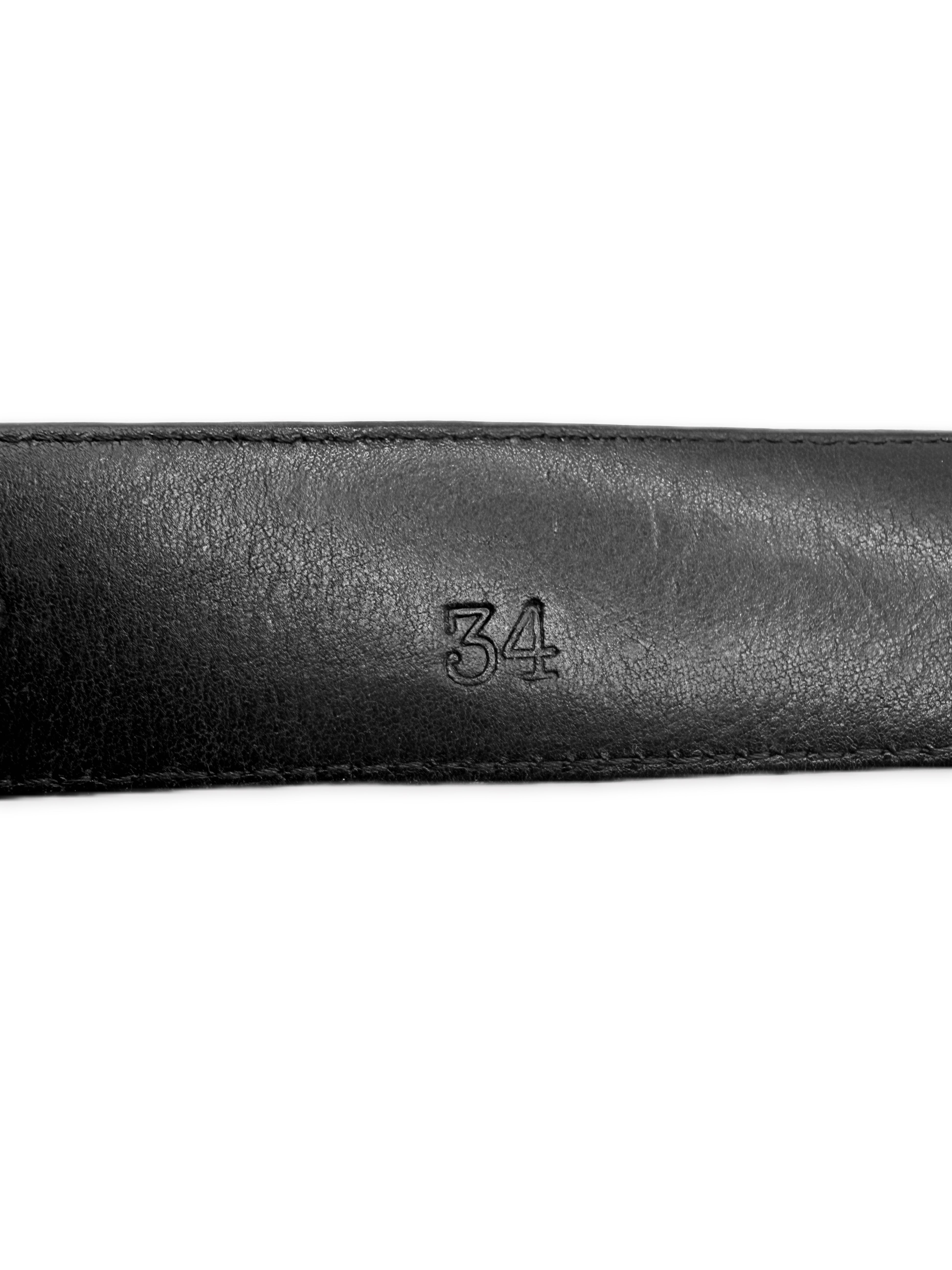 Chrome Hearts 3 Piece Talon .925 Silver Western Black Leather Belt