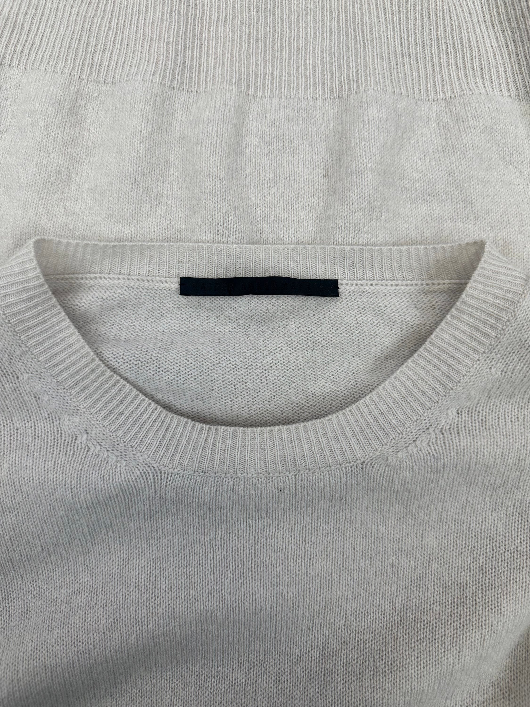 Haider Ackermann Crème Double Layered Cashmere Knitted Sweater