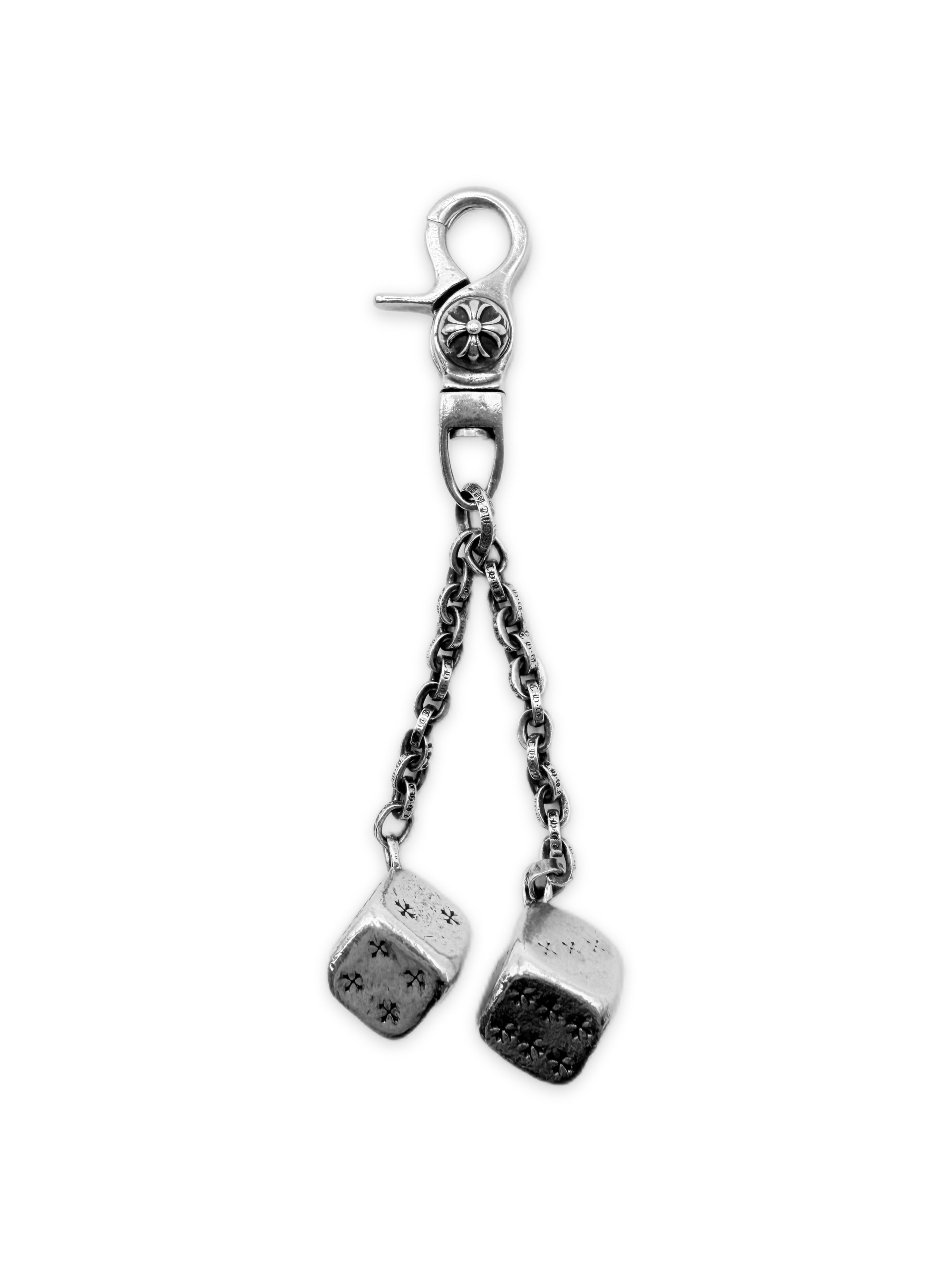 Chrome Hearts Dice Lobster Clasp Paperchain Keychain