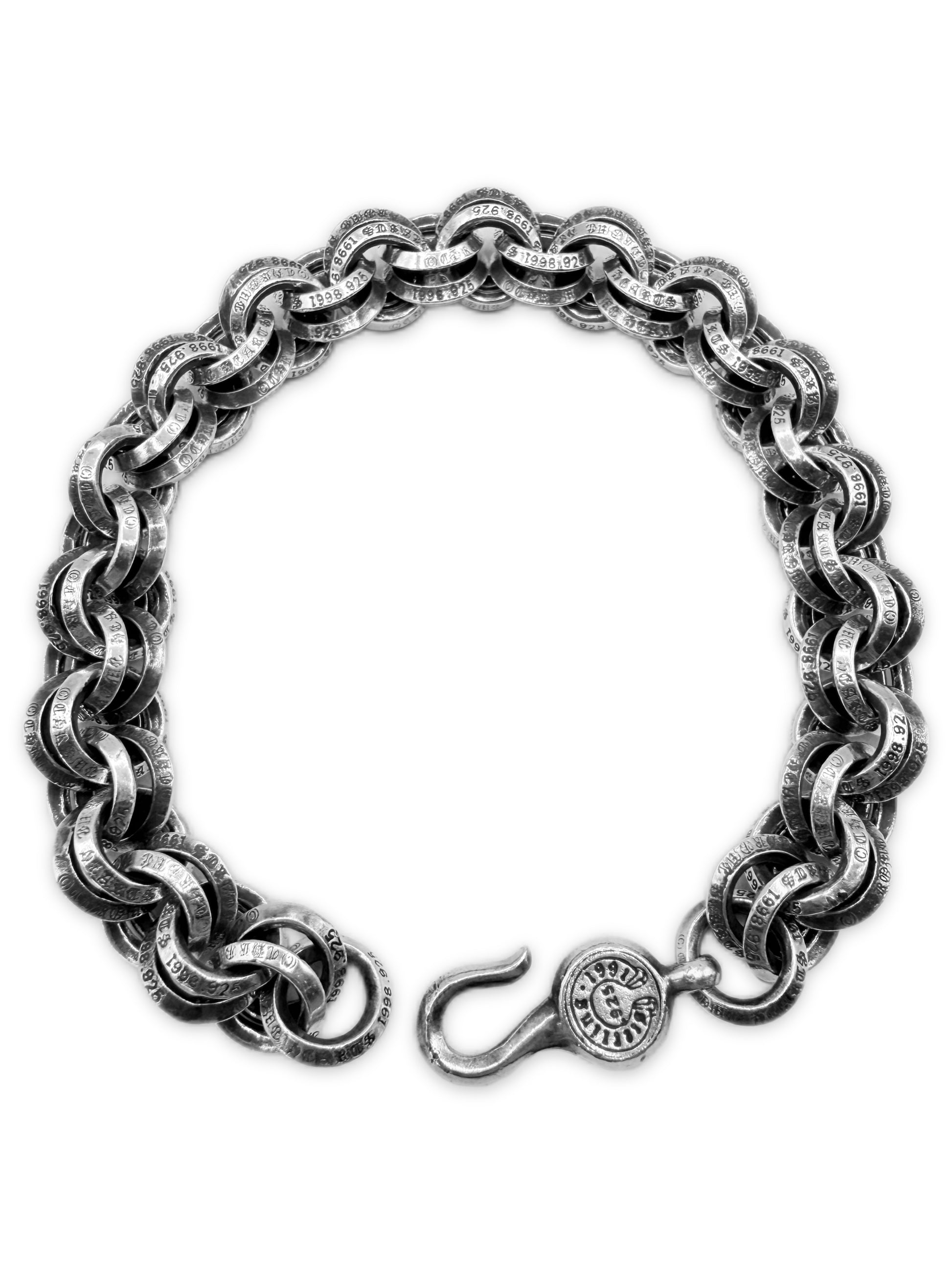 Chrome Hearts Large Double B Ring .925 Silver Bracelet