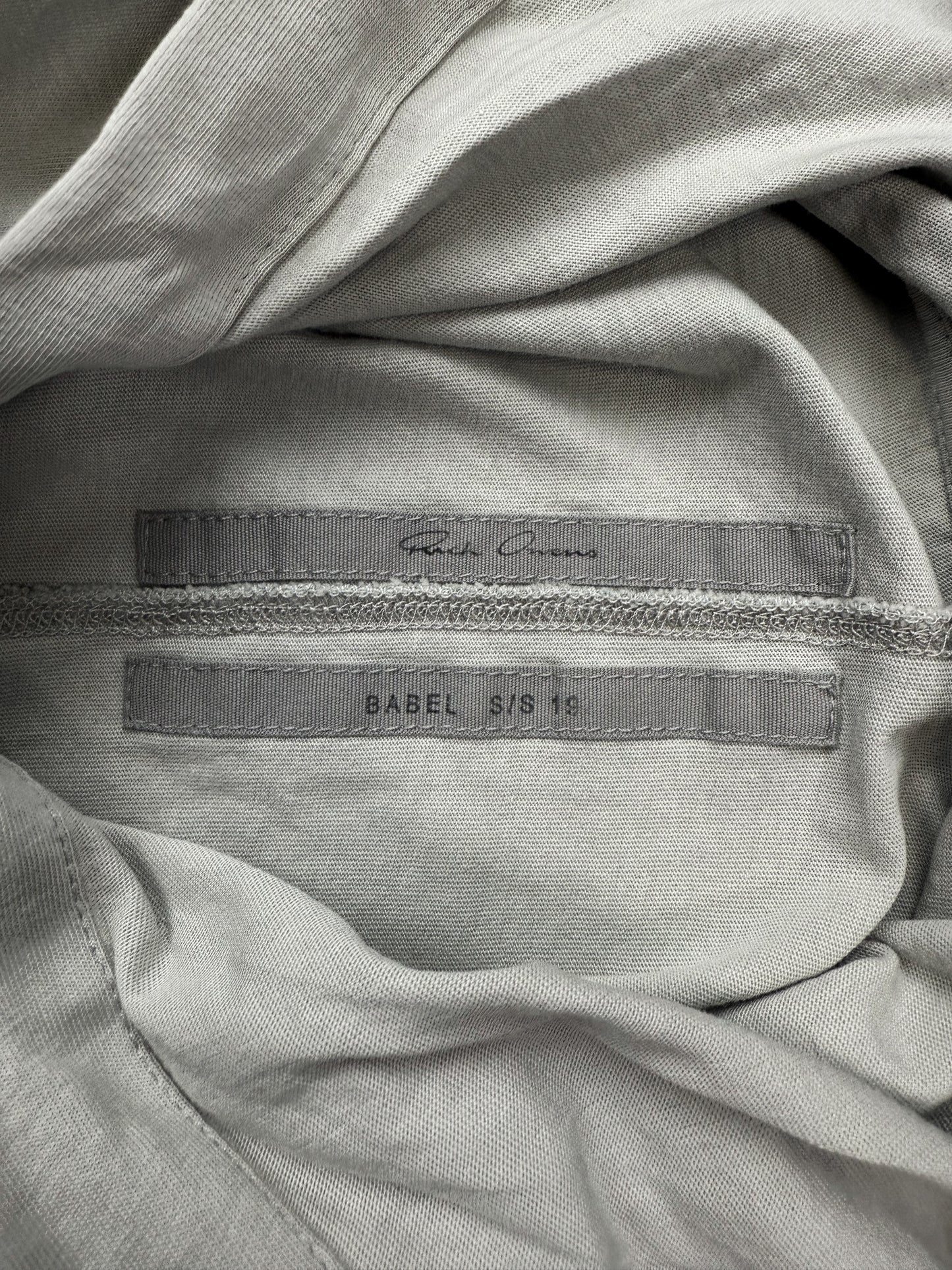 SS19 Rick Owens ‘Babel’ Light Weight Oyster Hoodie