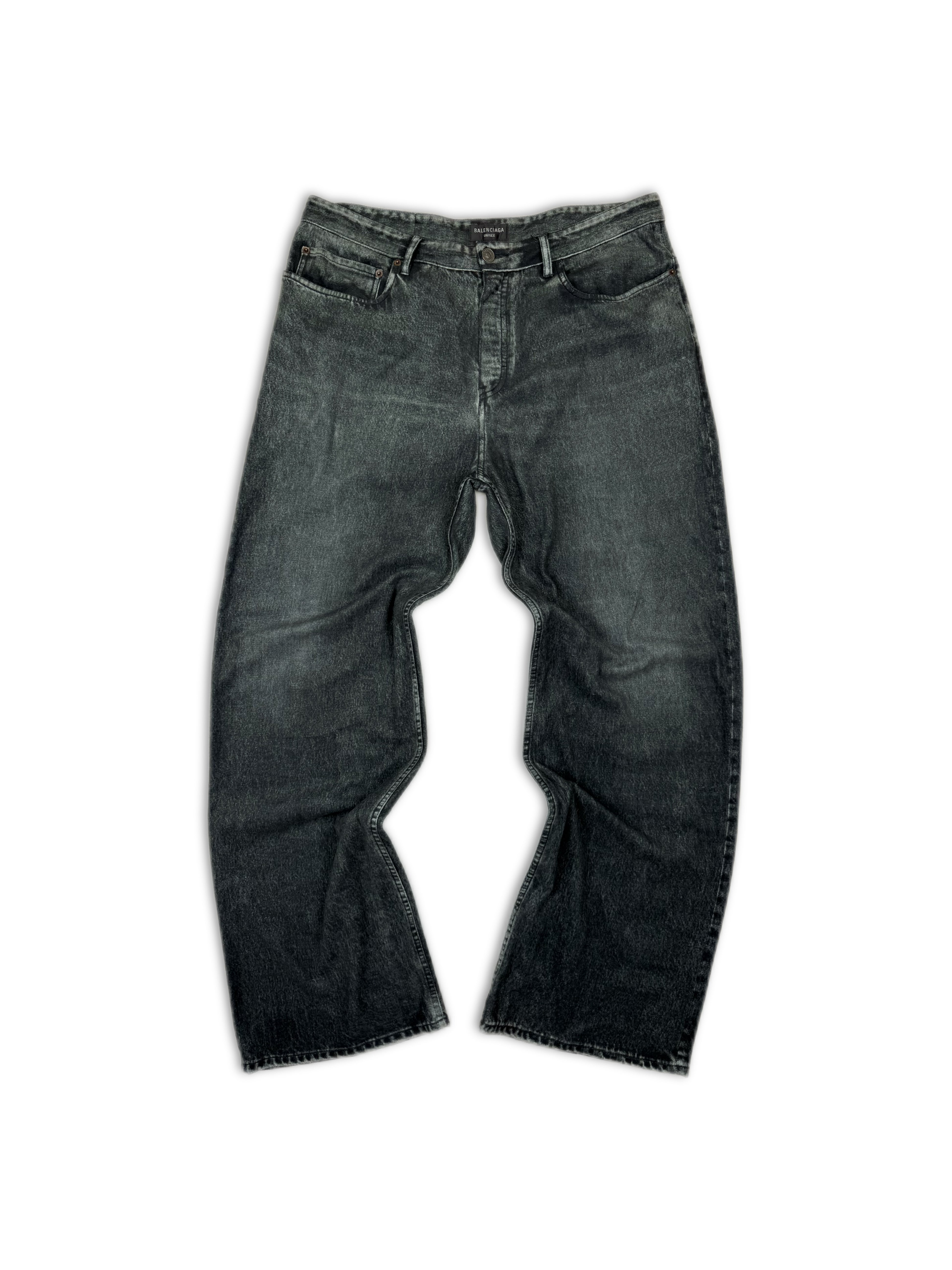SS23 Balenciaga Trompe L’Oeil Dark Wash Jeans