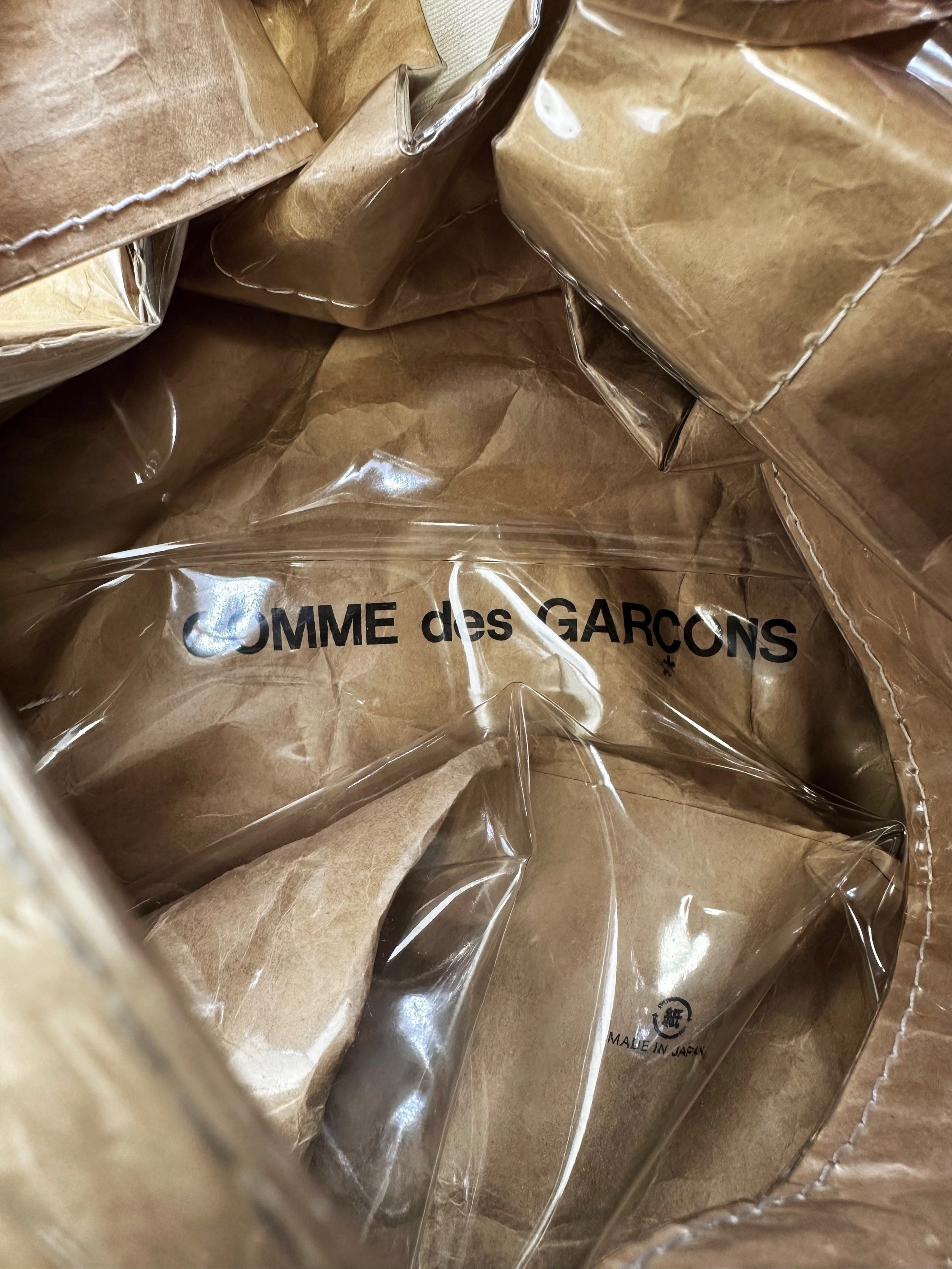 2021 Comme des Garçons ‘Paper’ PVC Tote Bag