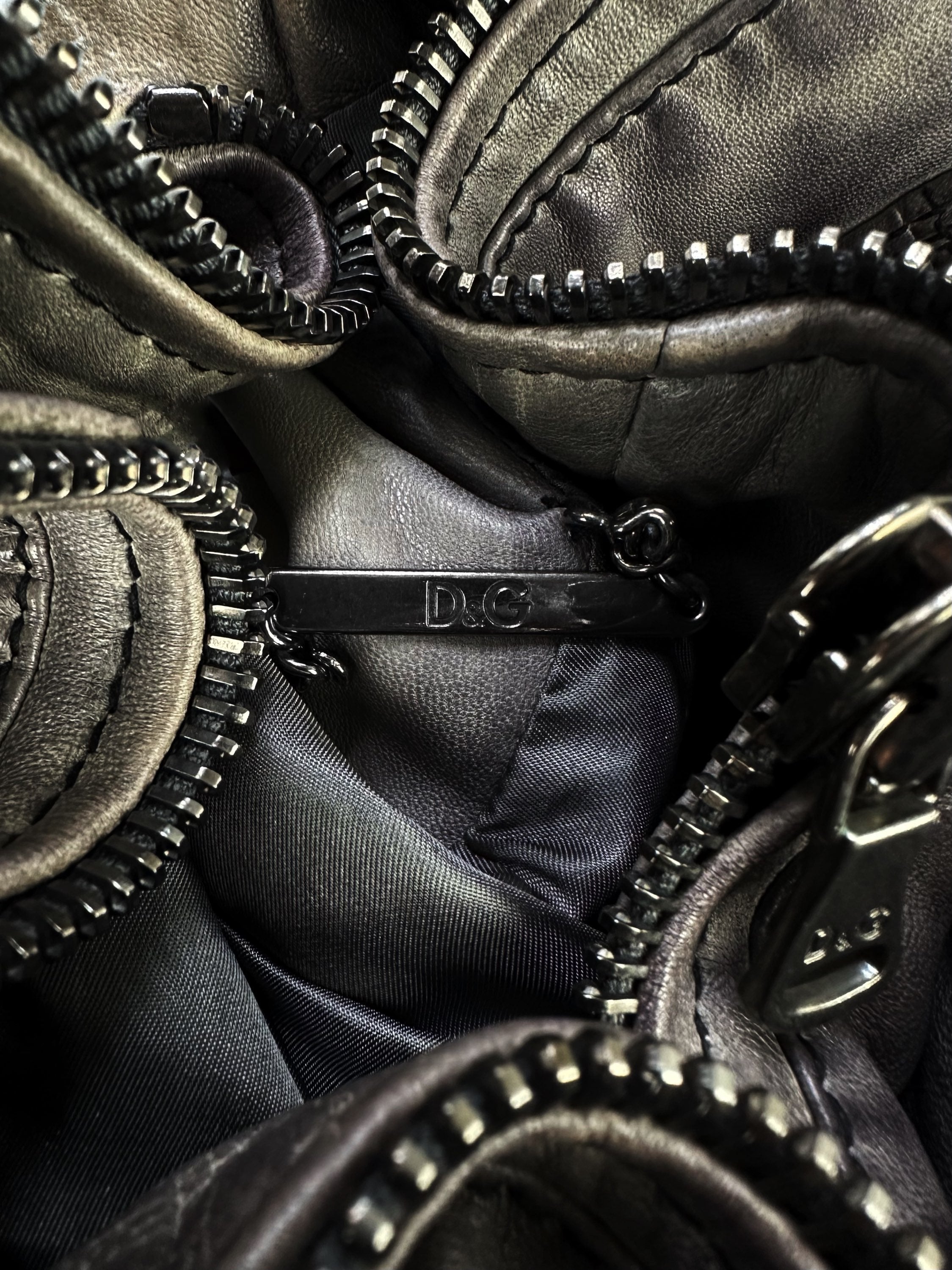 00s Dolce & Gabbana ‘Aviation’ Sheepskin Leather Flight Jacket