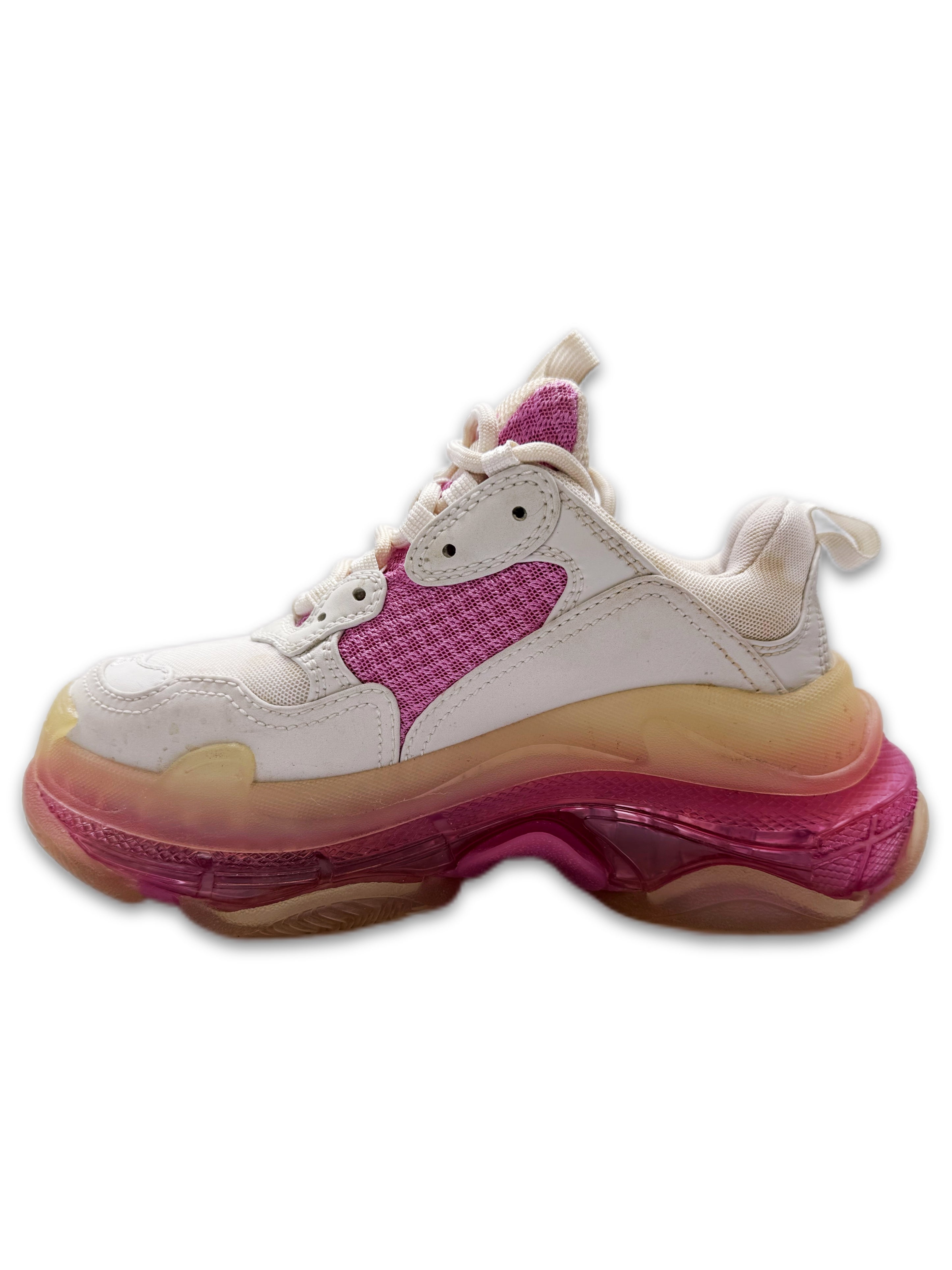 Balenciaga ‘Triple S’ Baby Pink Platform Chunky Sneakers