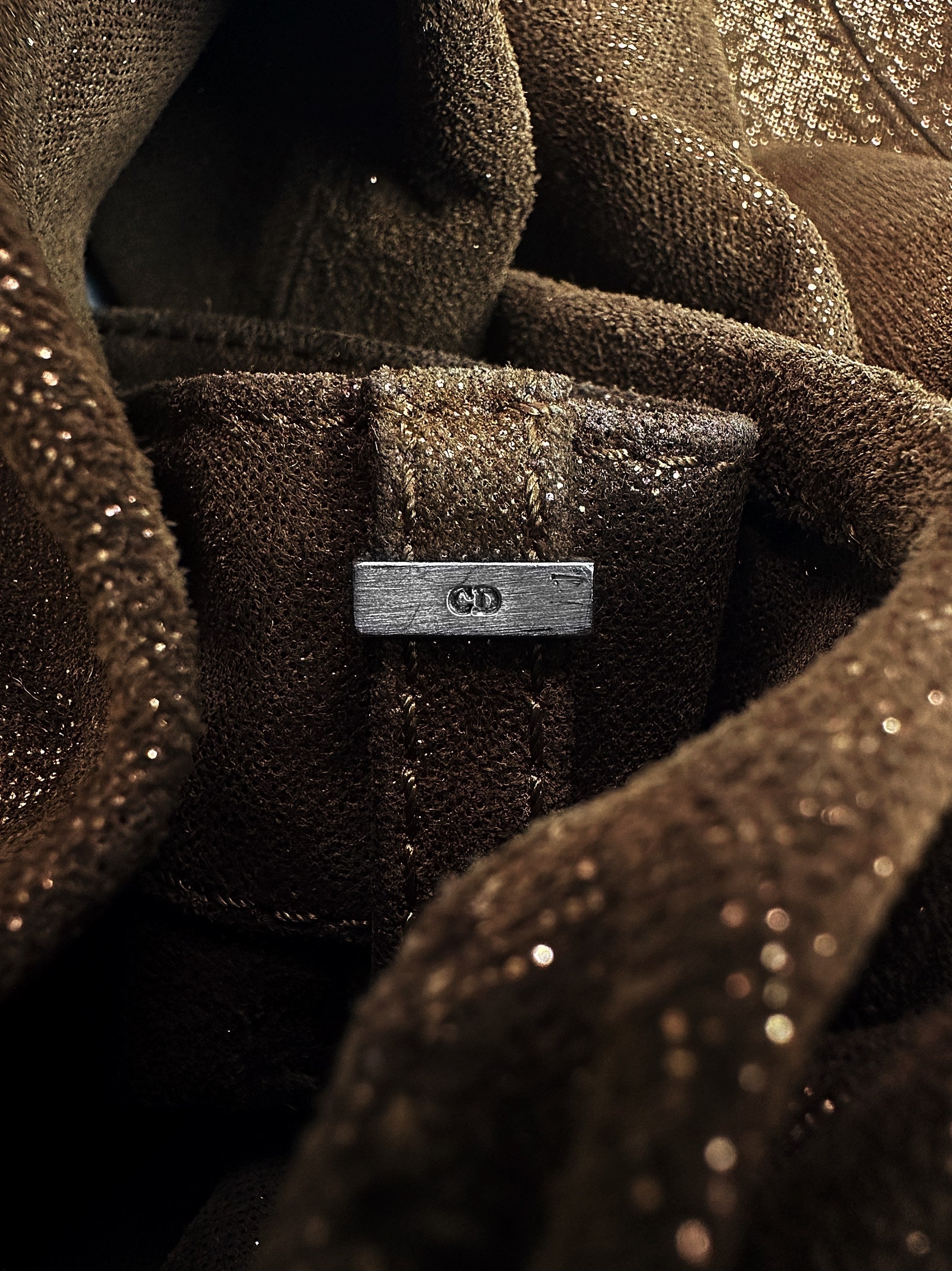 AW05 Dior by Hedi Slimane ‘Glitter’ Suede Copper Pants