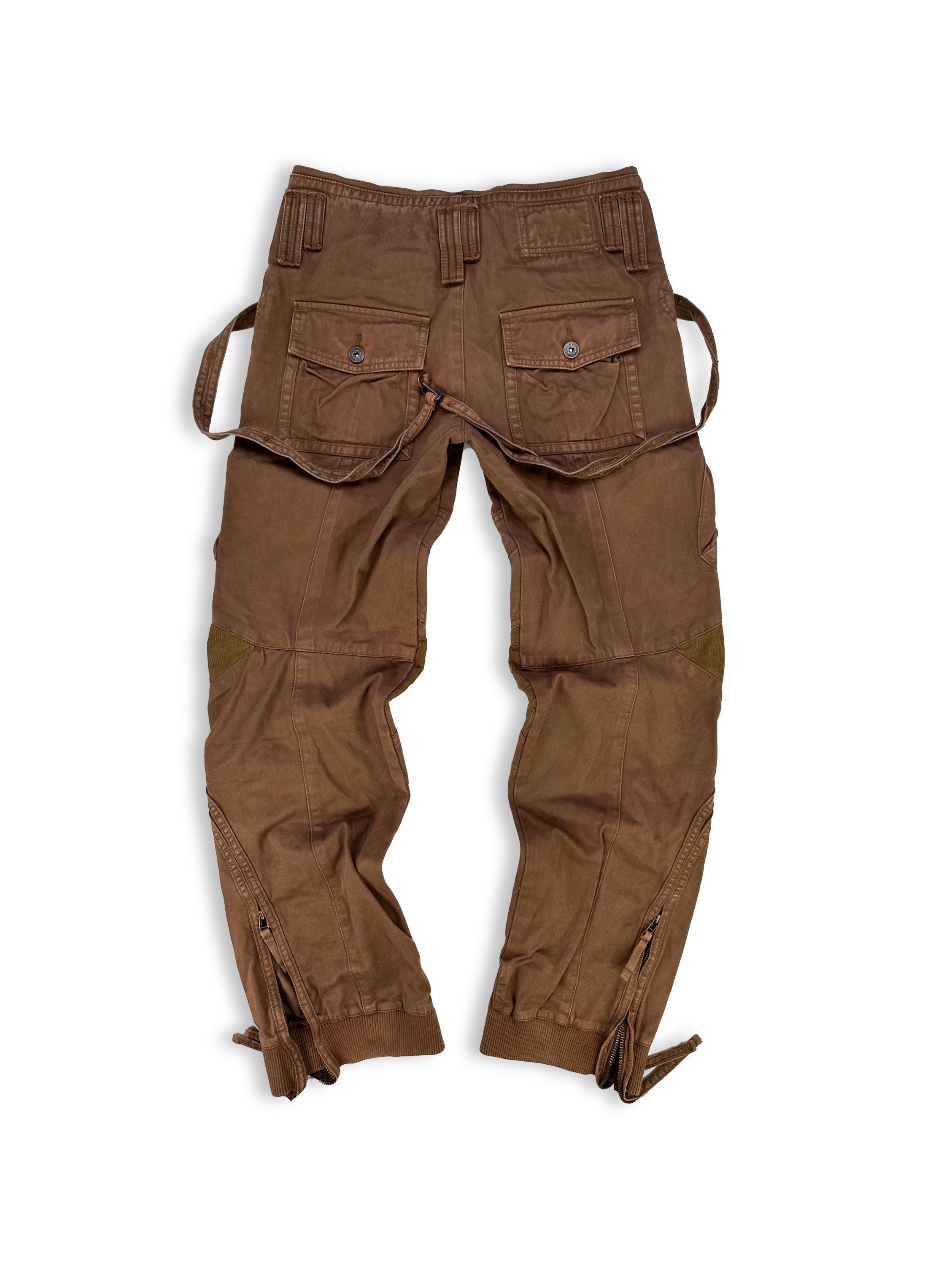 00s Marithe Francois Girbaud ‘Geometric’ Corduroy Cargo Pants