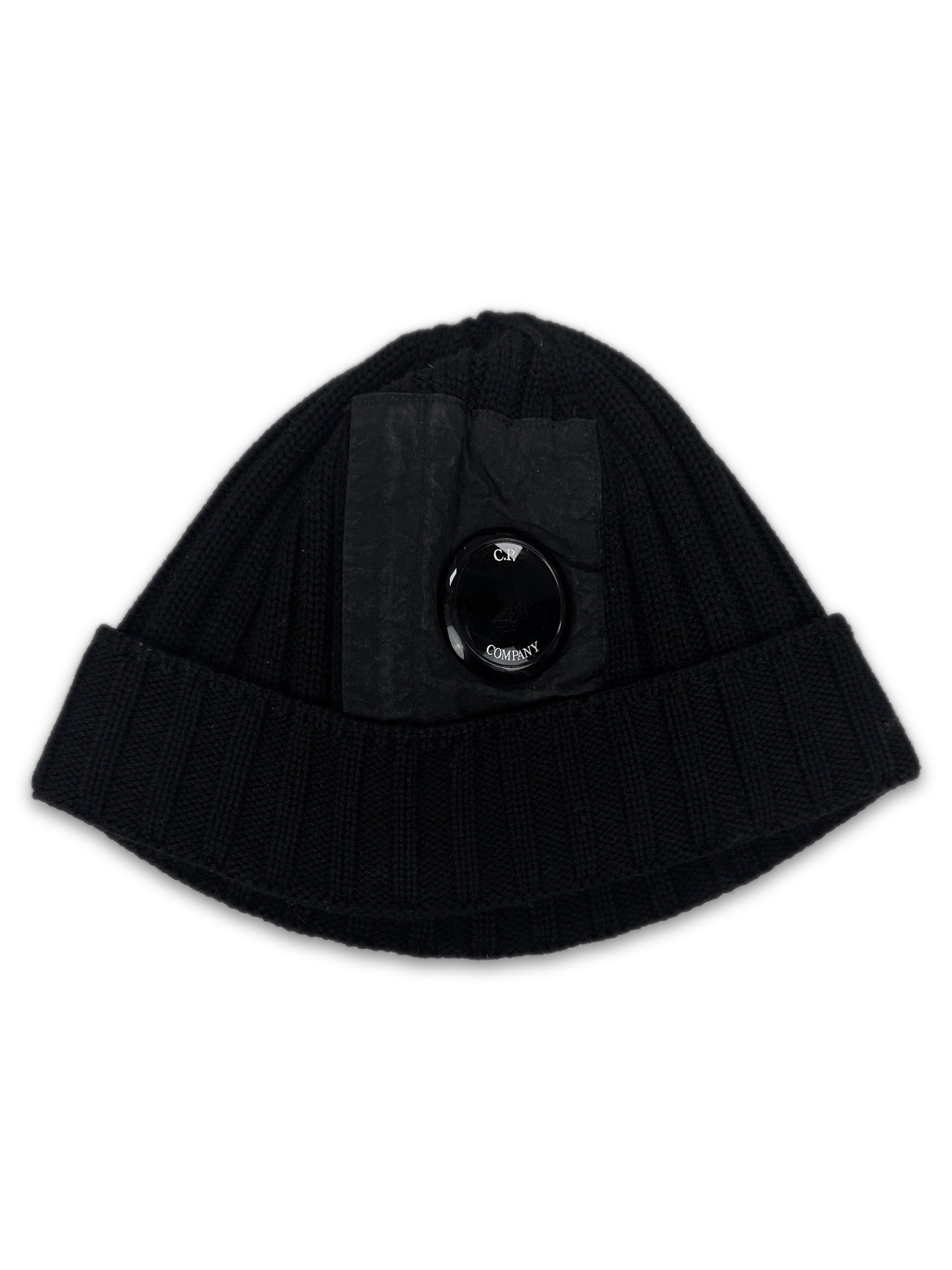 C.P. Company Black Knitted ‘Goggle’ Beanie