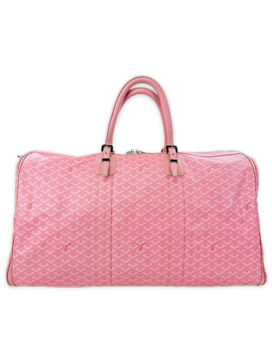 2008 Goyard 60 Sakura Baby Pink Japan Exclusive Croisière Leather Duffle Bag