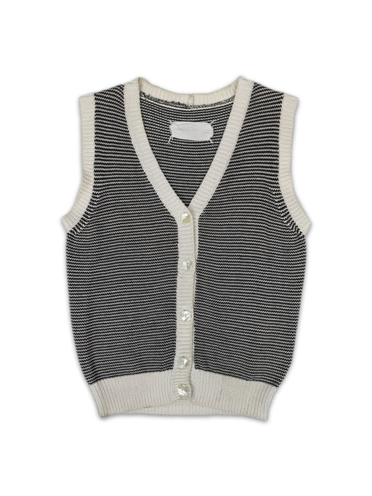 90s Maison Margiela Blank Tag Striped Sleeveless Vest