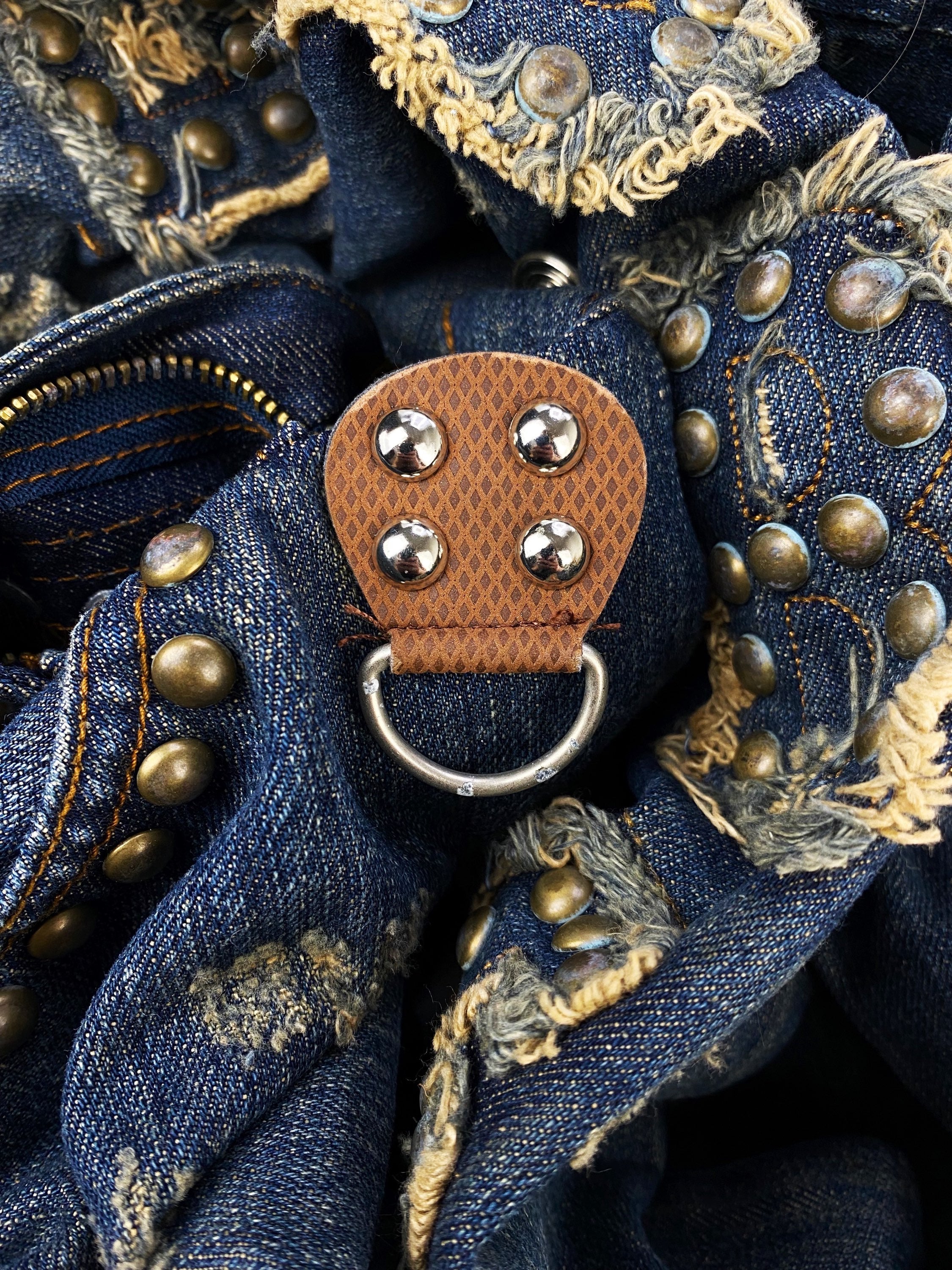 FW04 Dolce &amp; Gabbana ‘Forever’ Studded Spell Out Denim