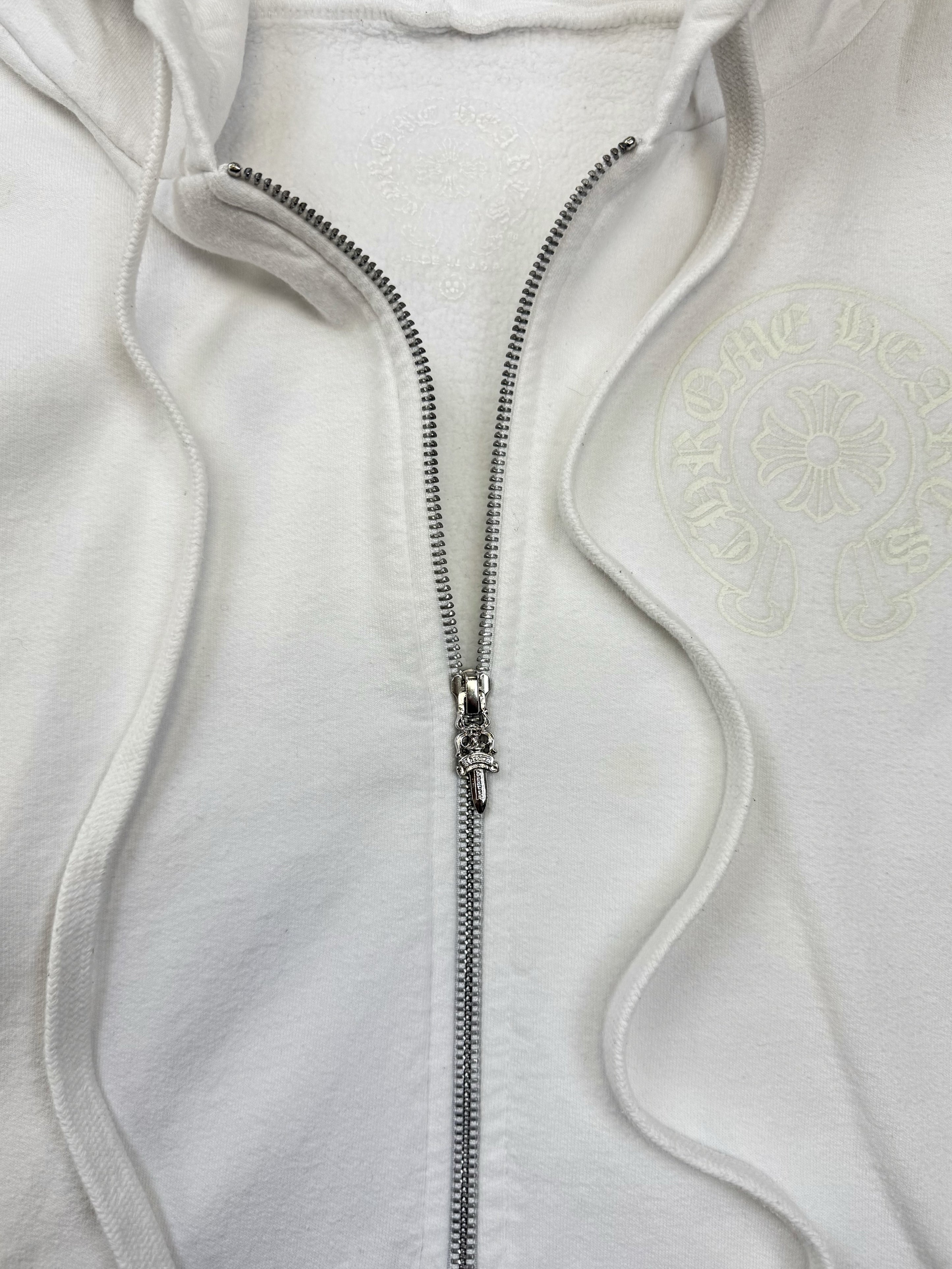 Chrome Hearts Glow in the Dark Dagger Zip Horseshoe Hoodie