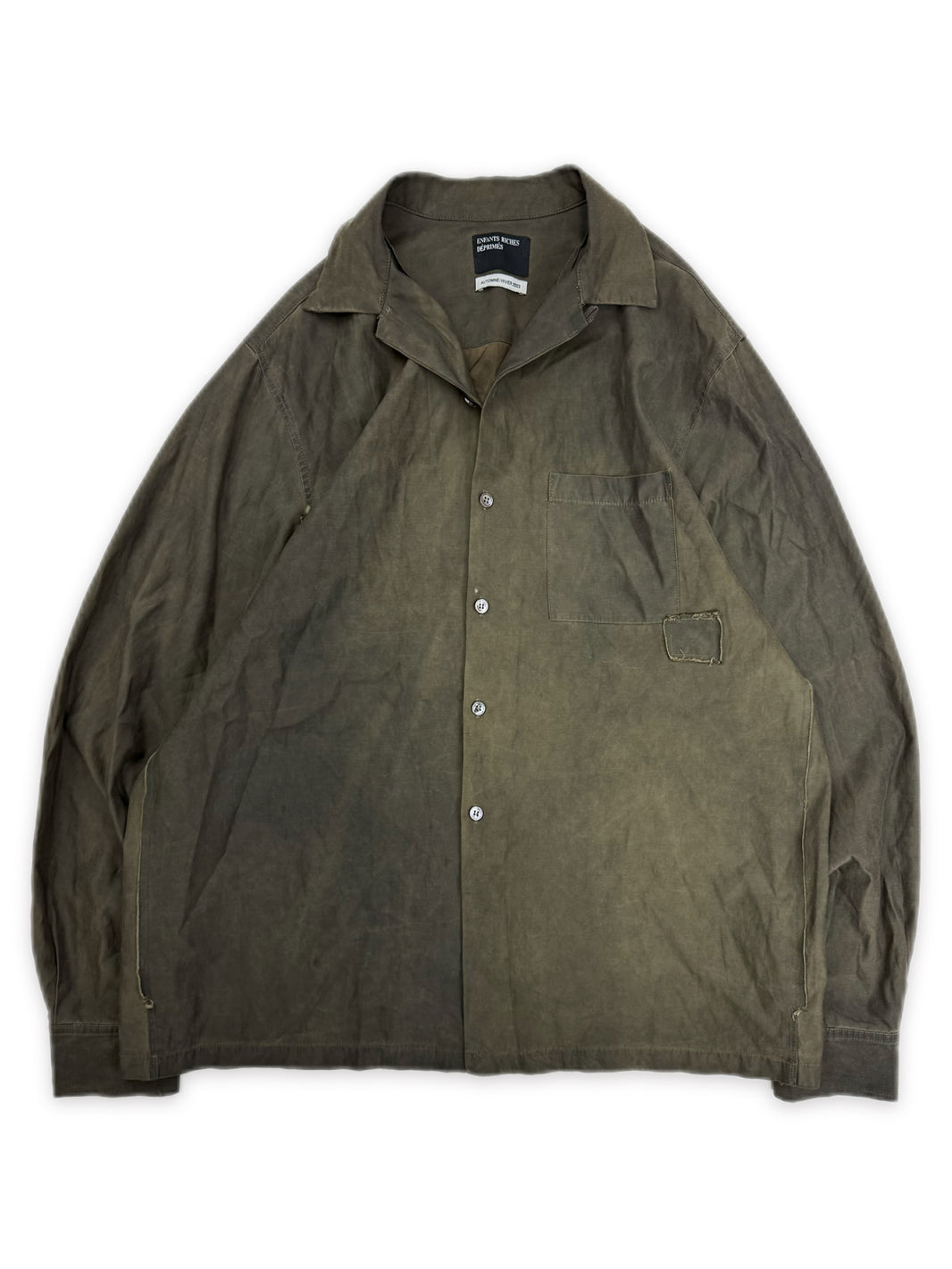 AW23 Enfants Riches Deprimes Appliqué Reconstructed Button Up Shirt