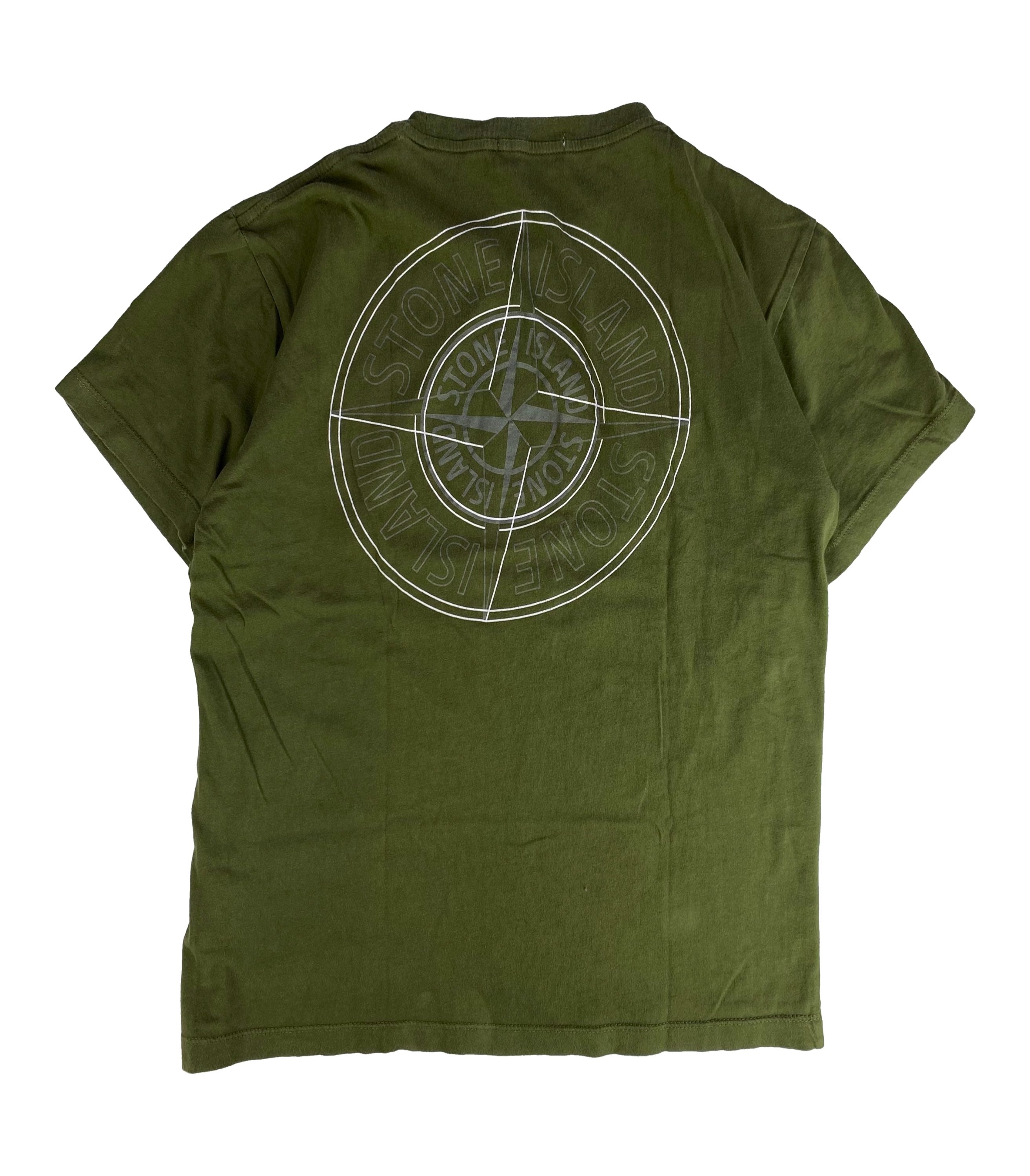 Stone Island Olive Green Logo Compass T-Shirt