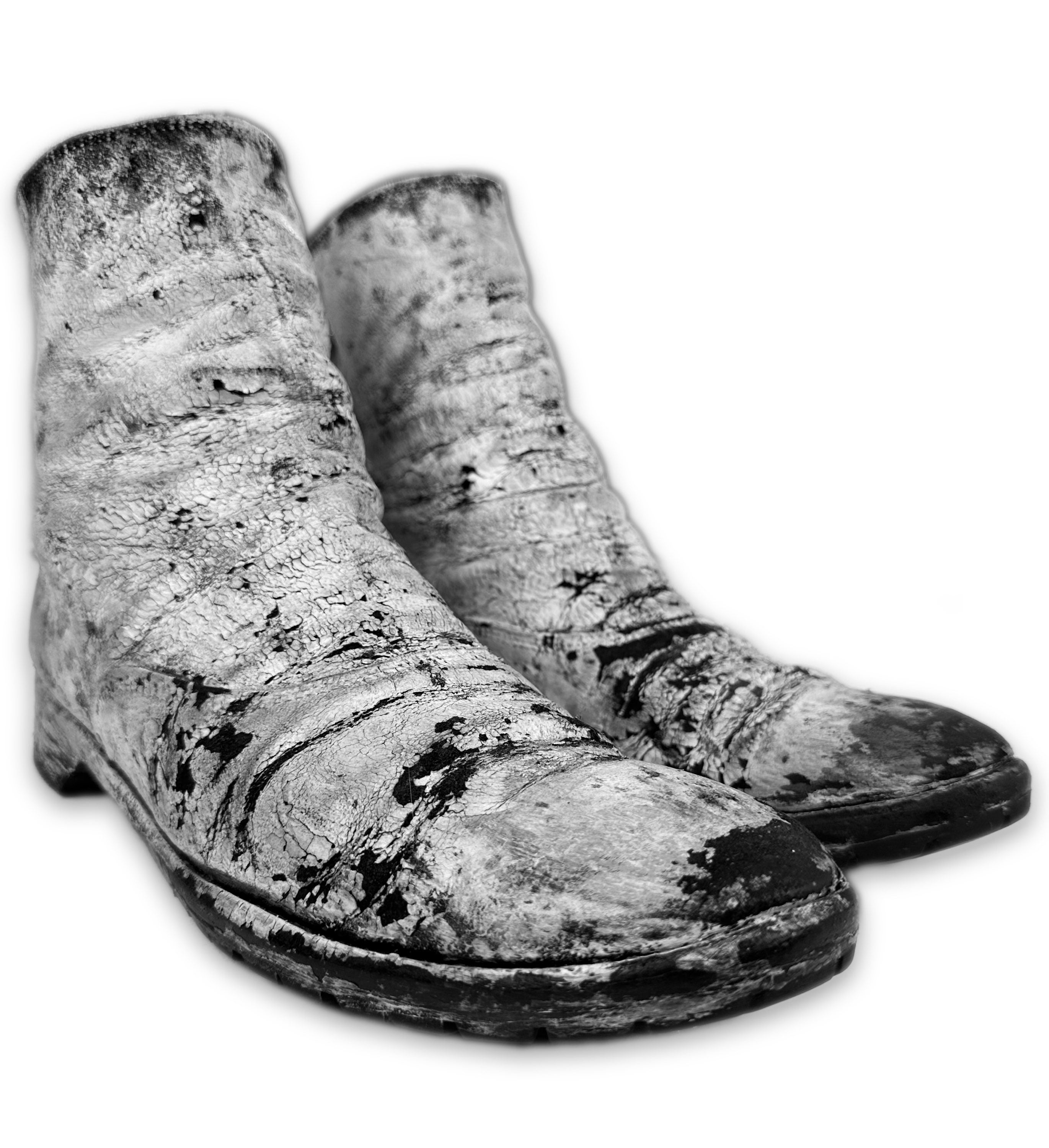 Guidi ‘986’ Paint Crack Back-zip Suede Leather Boots