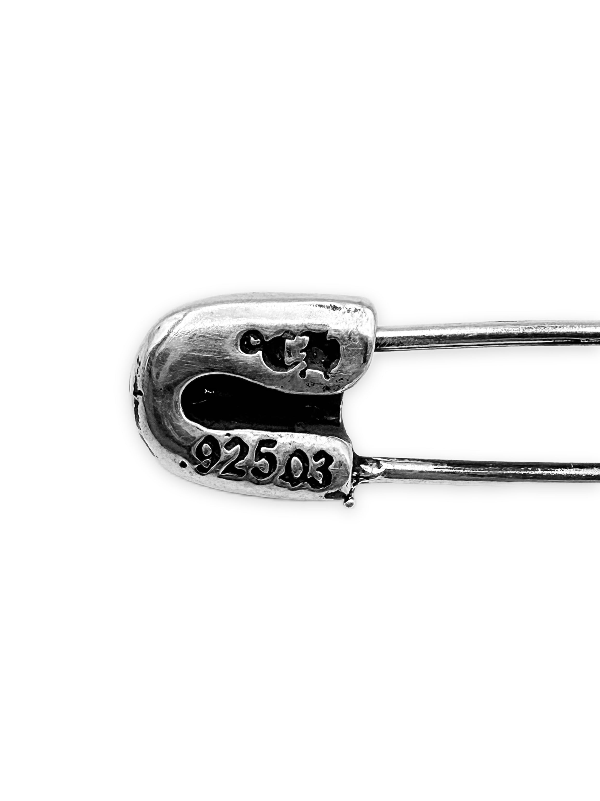 Chrome Hearts .925 Silver Etched Safety Pin